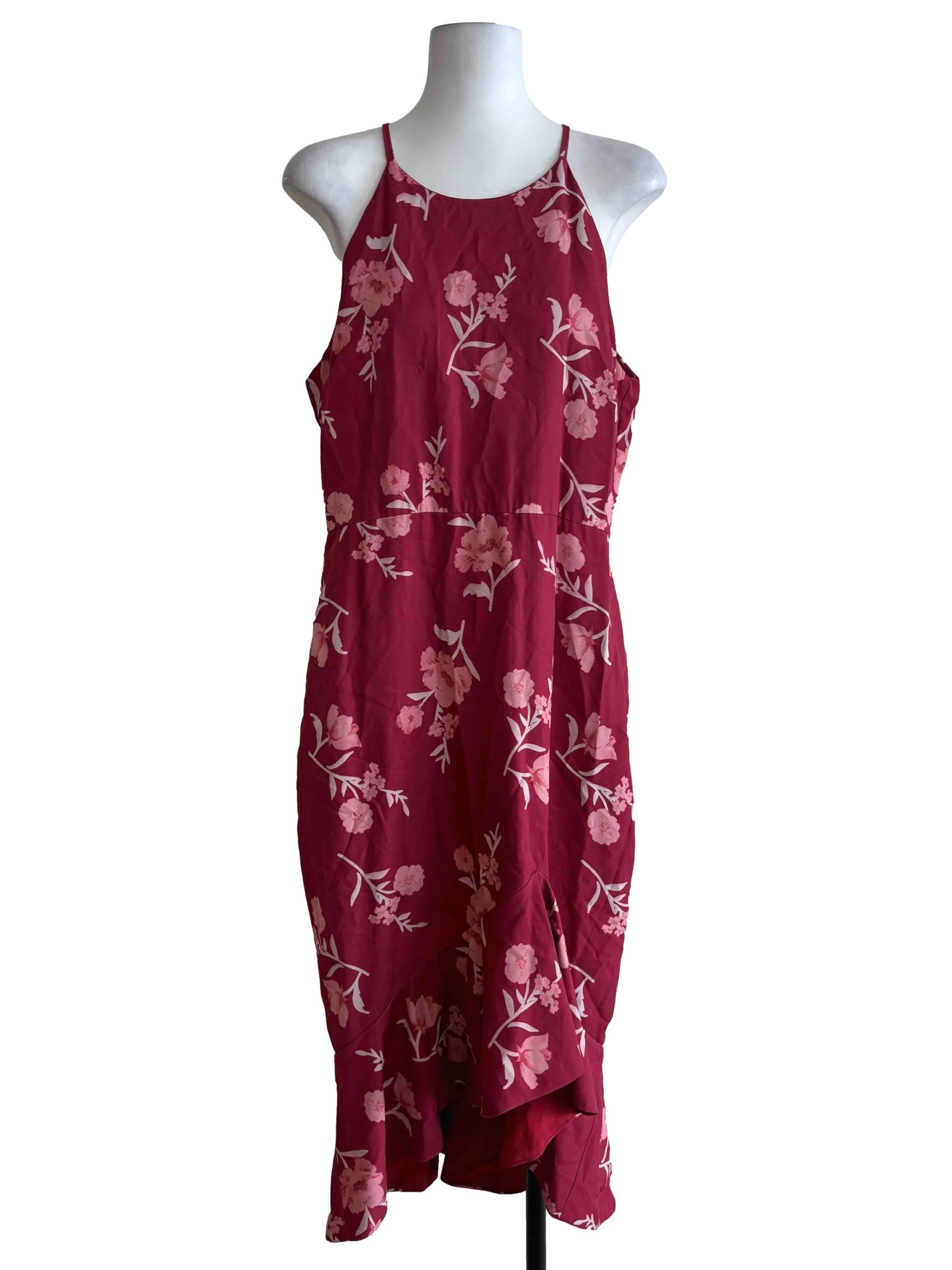 Rouge Pink Floral Sheath Dress