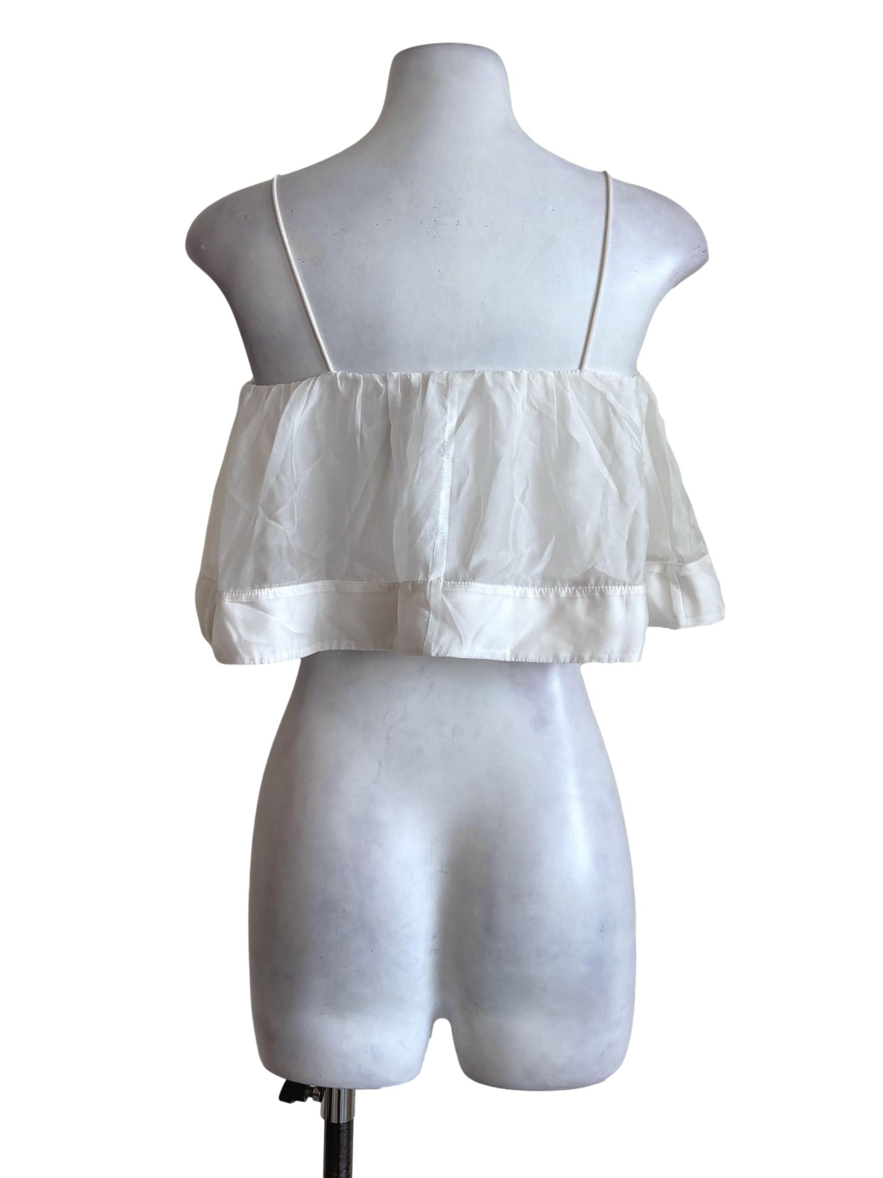 White Sheer Layered Top