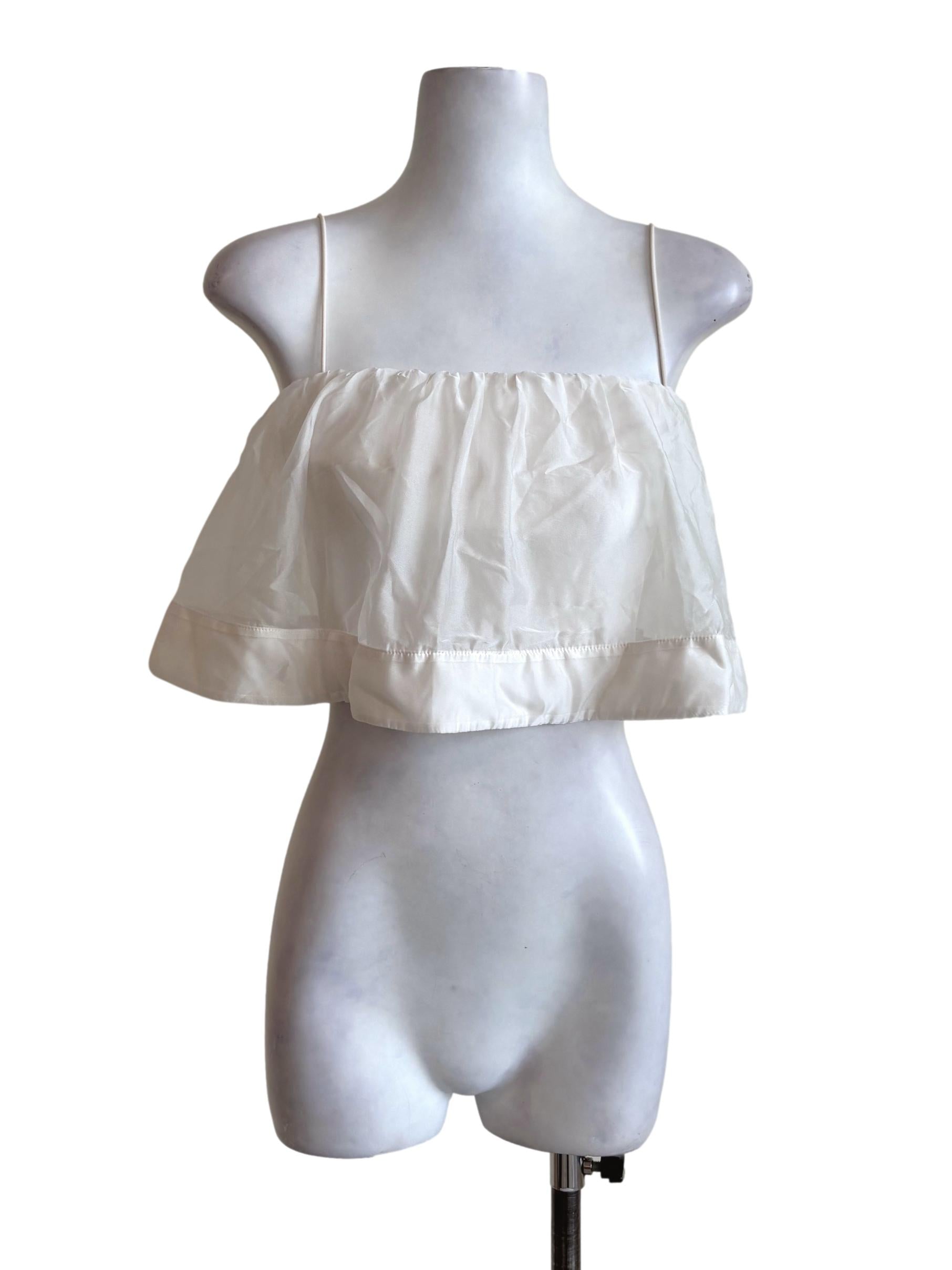White Sheer Layered Top