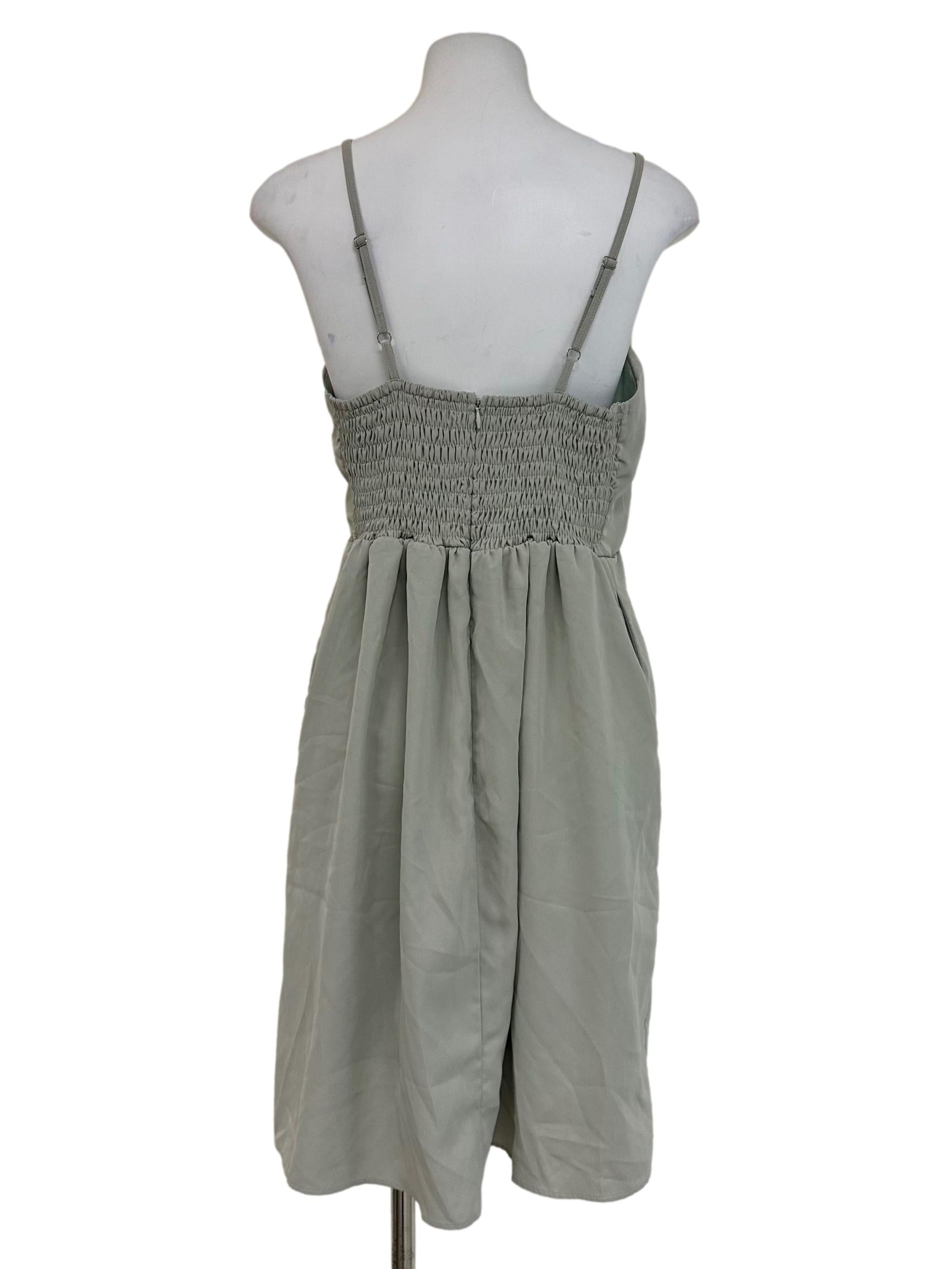 Olive Green Sleeveless Dress