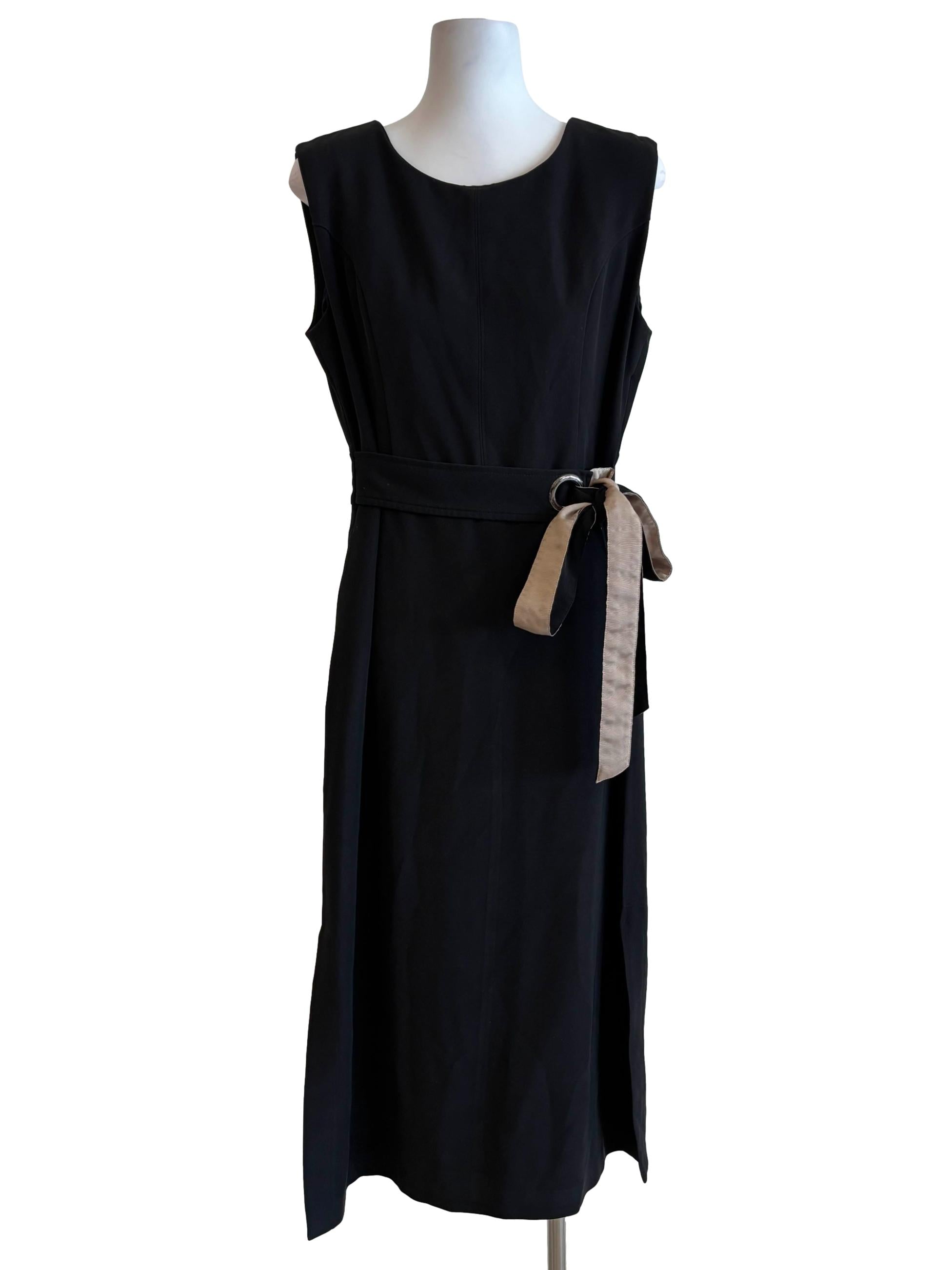 Soft Black Sleeveless Shift Dress
