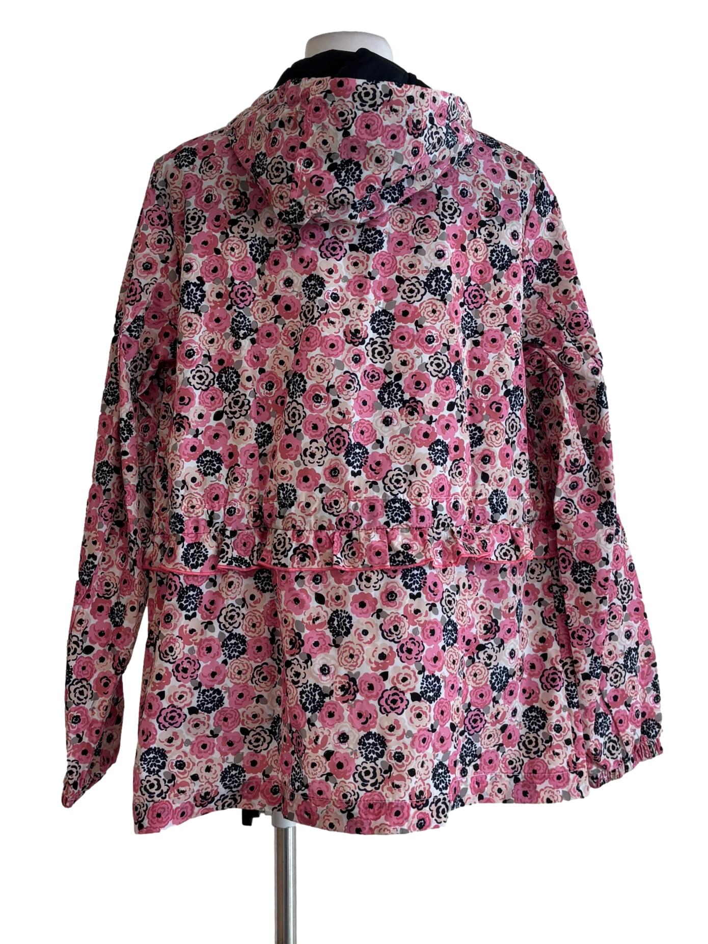 Magenta Floral Hooded Jacket