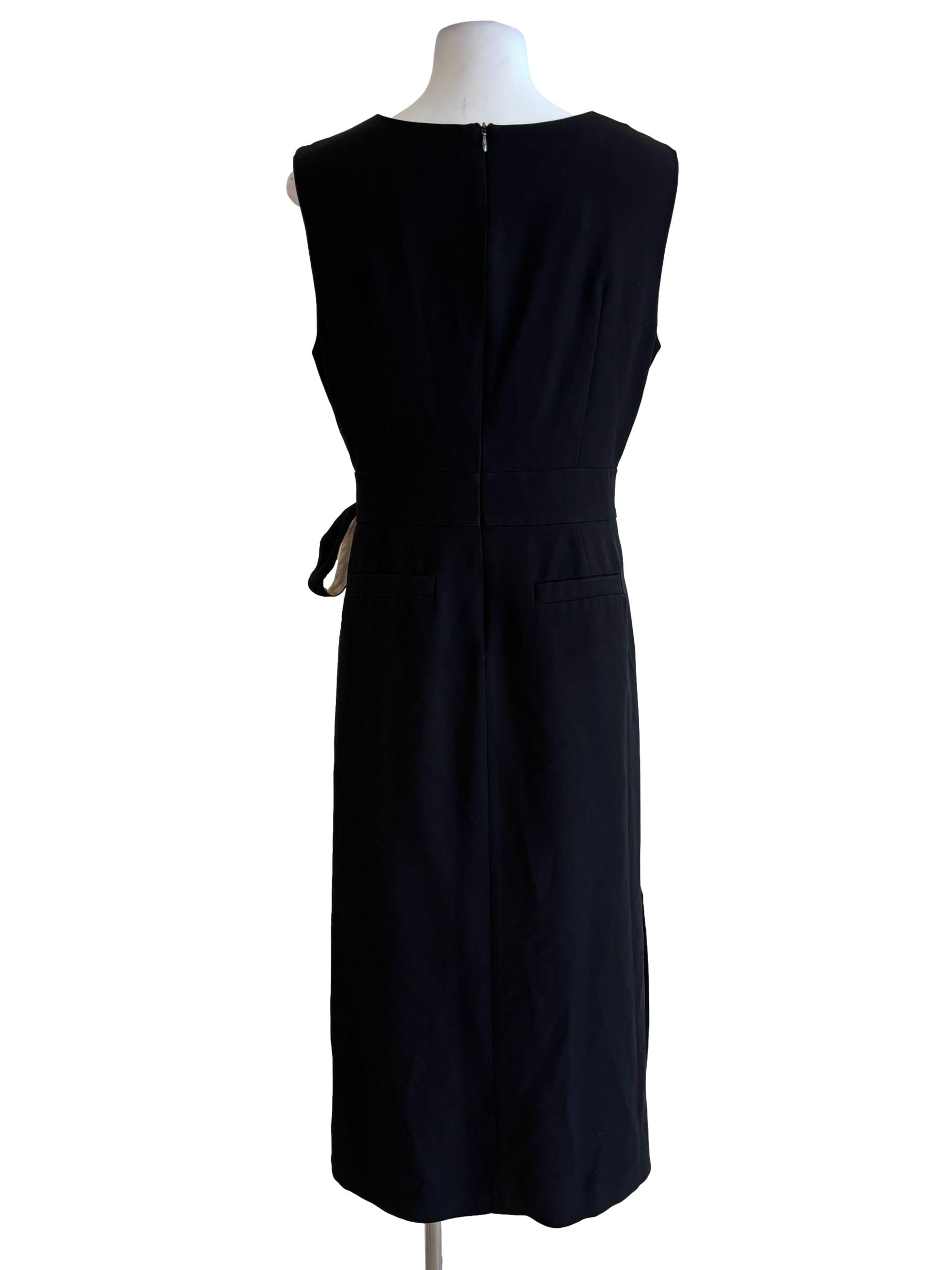 Soft Black Sleeveless Shift Dress