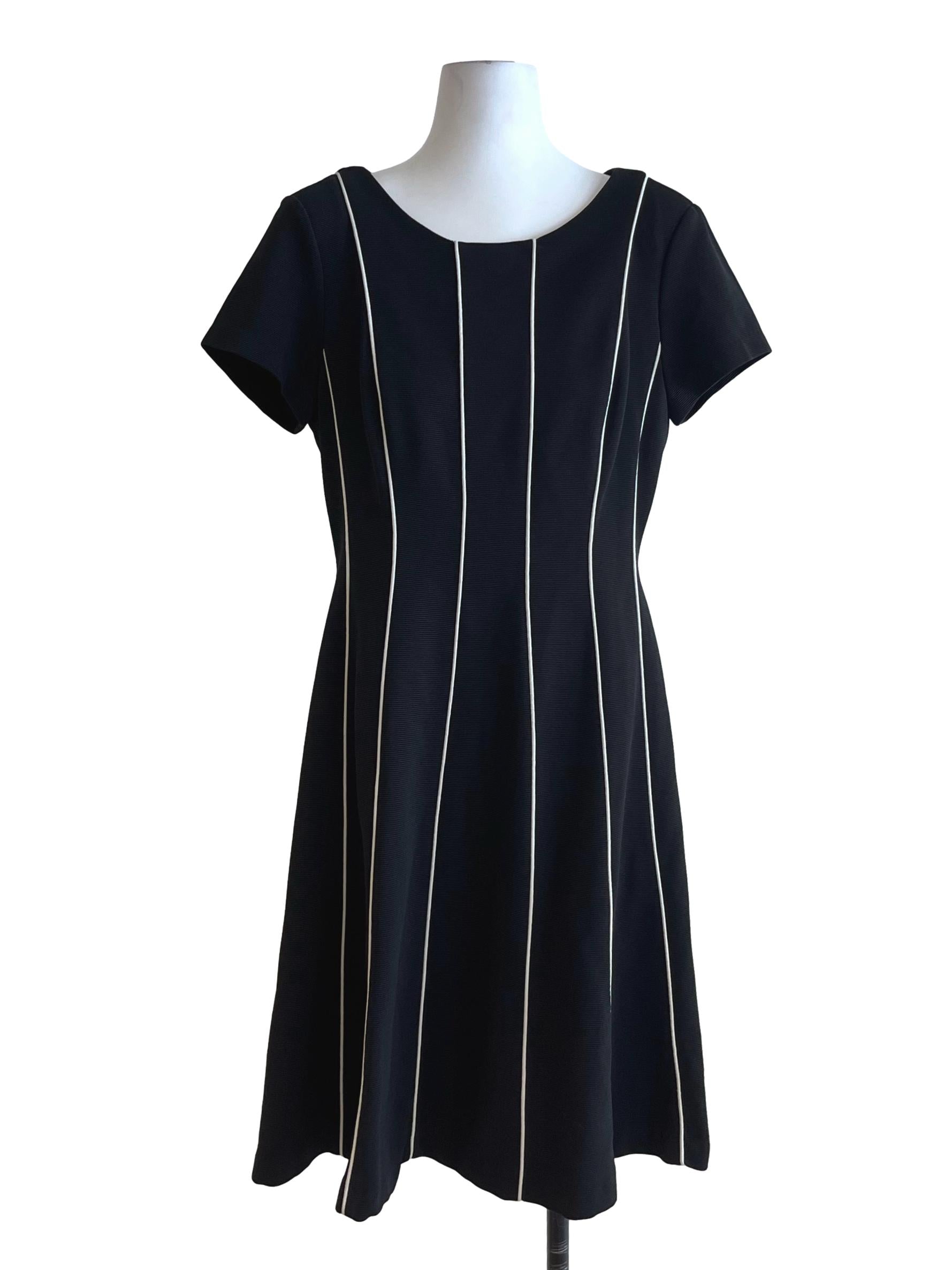 Black Jewel Neckline Empire Dress