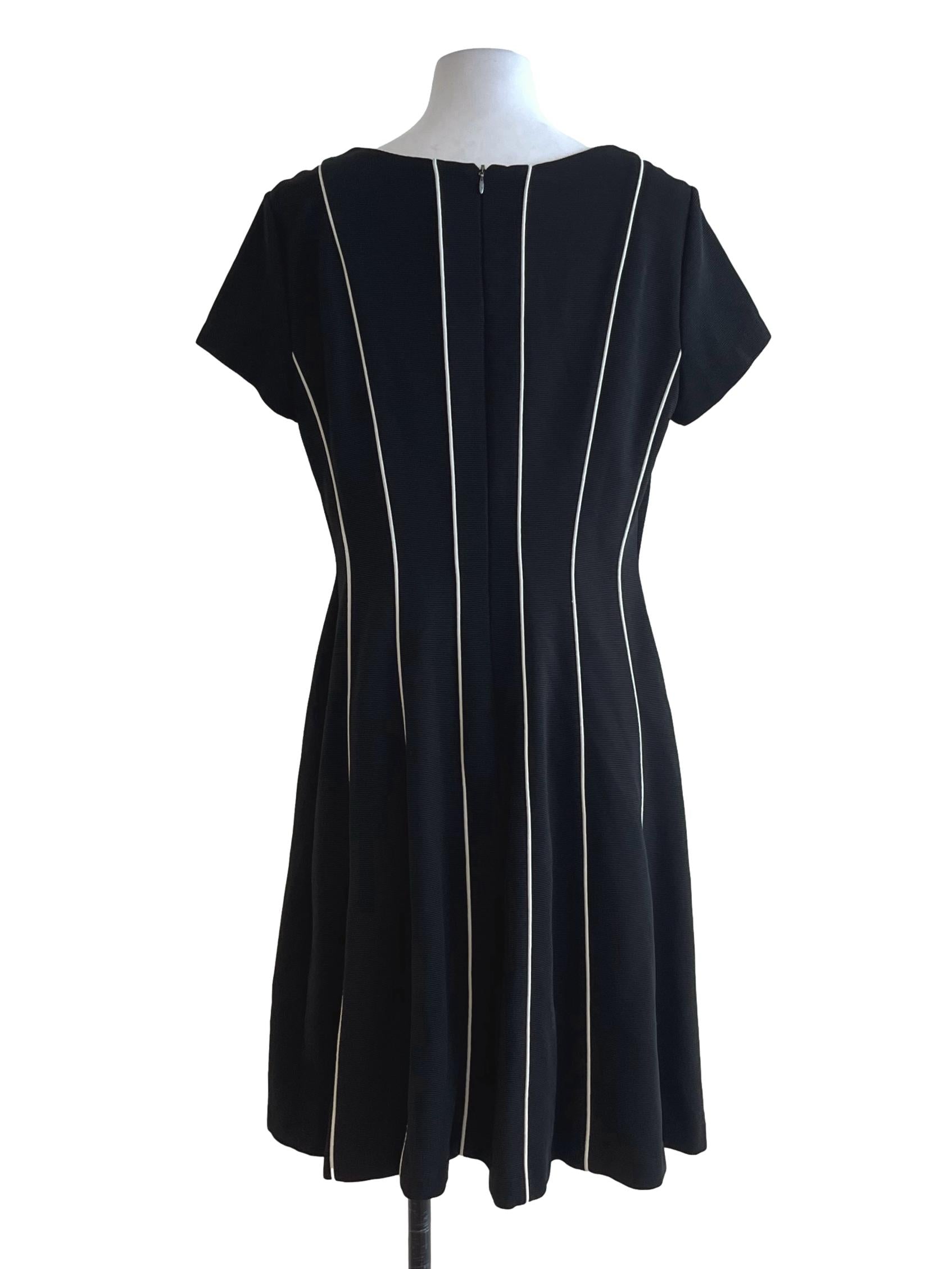 Black Jewel Neckline Empire Dress
