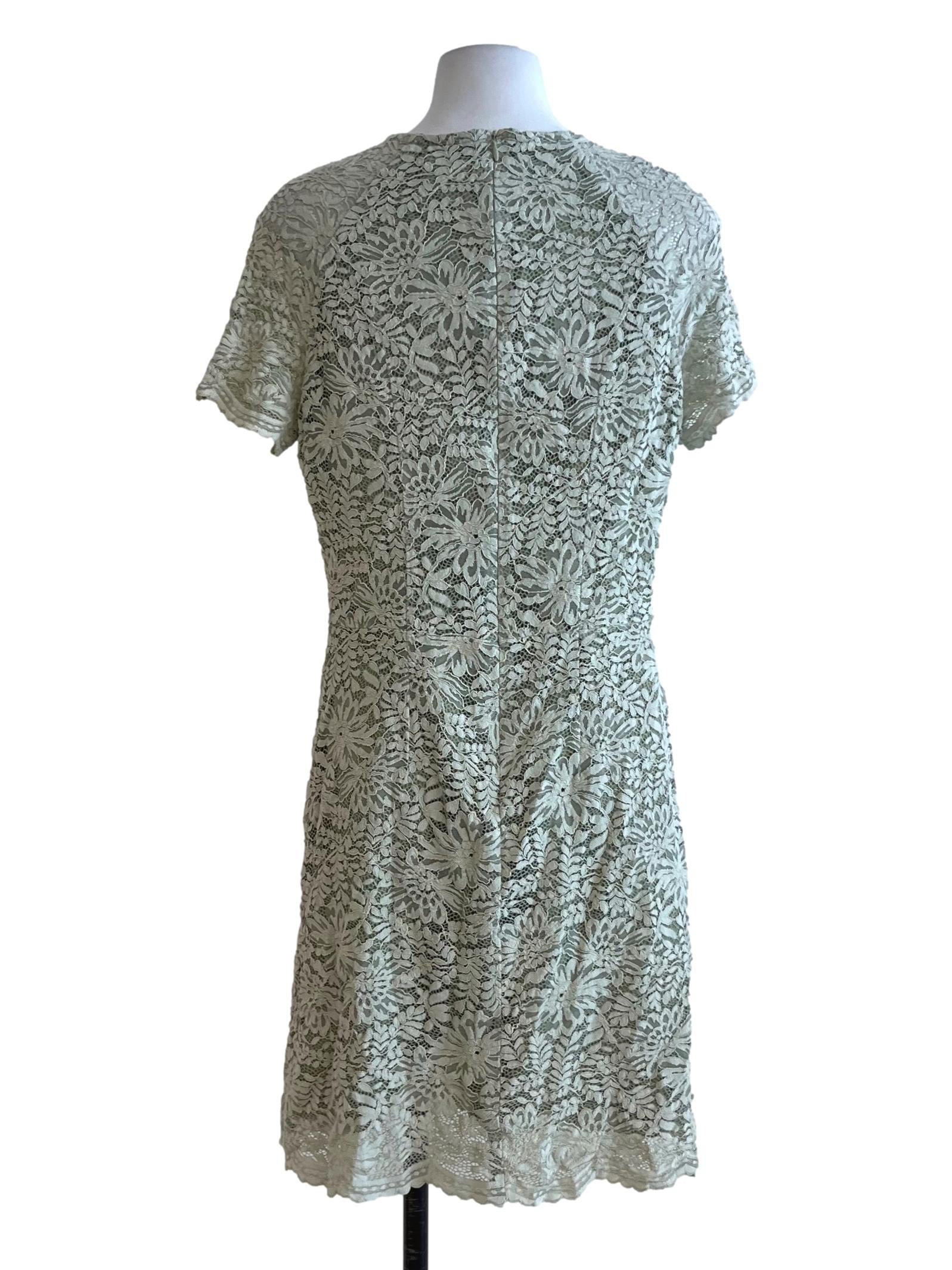 Mint Green Lace Empire Dress