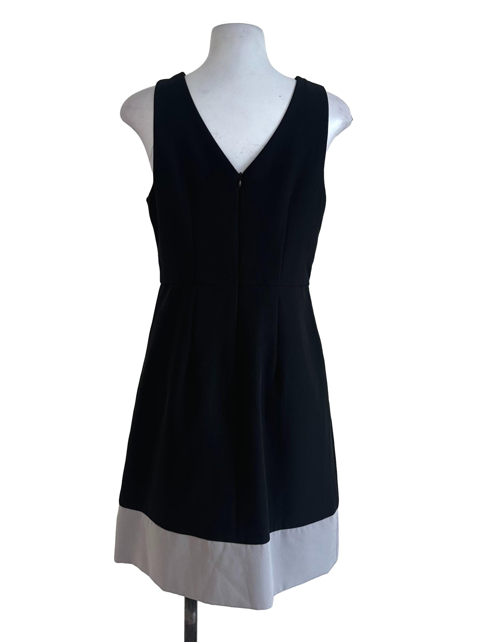 Black Grey Plain Dress