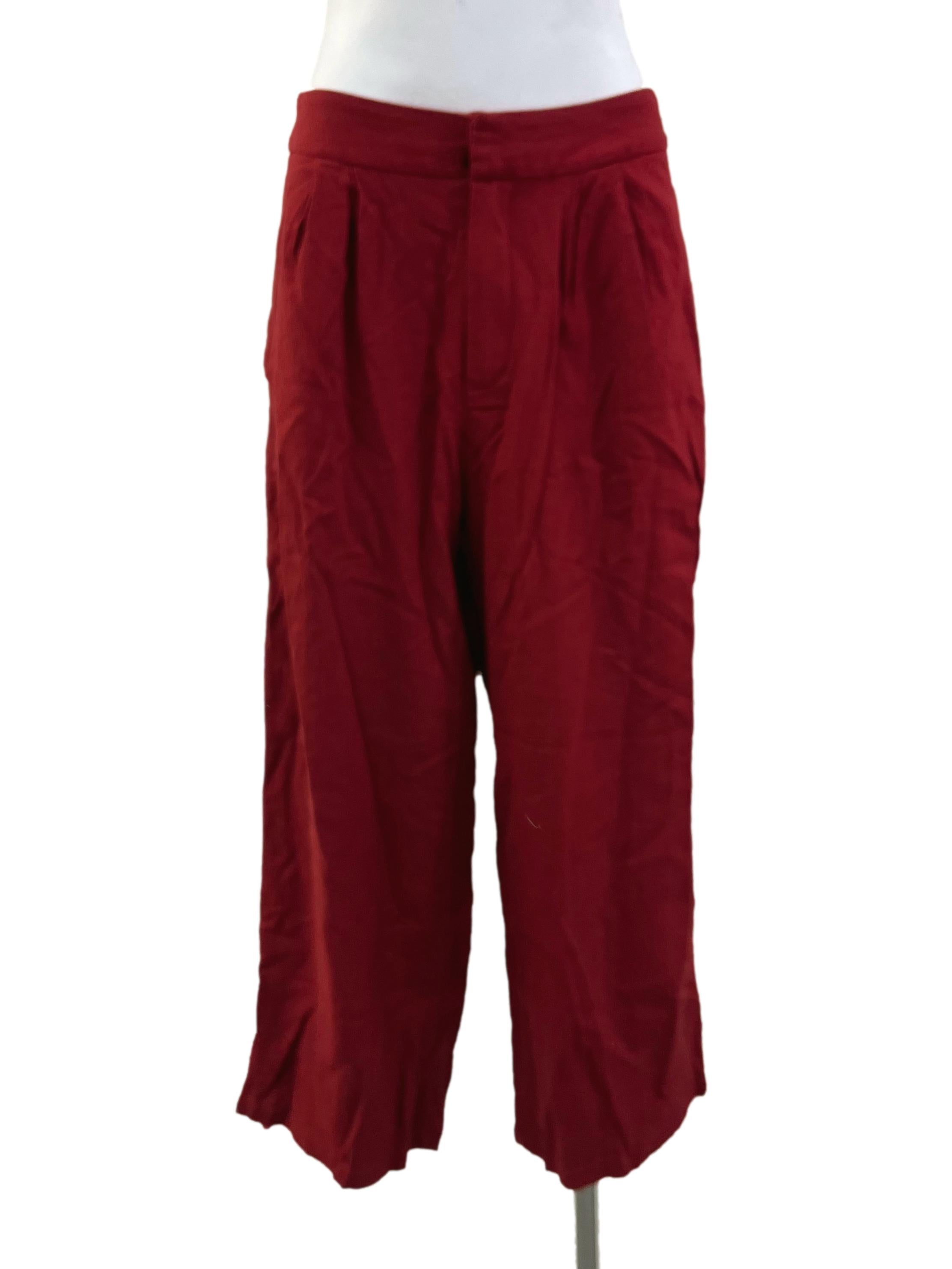 Red Straight Trousers