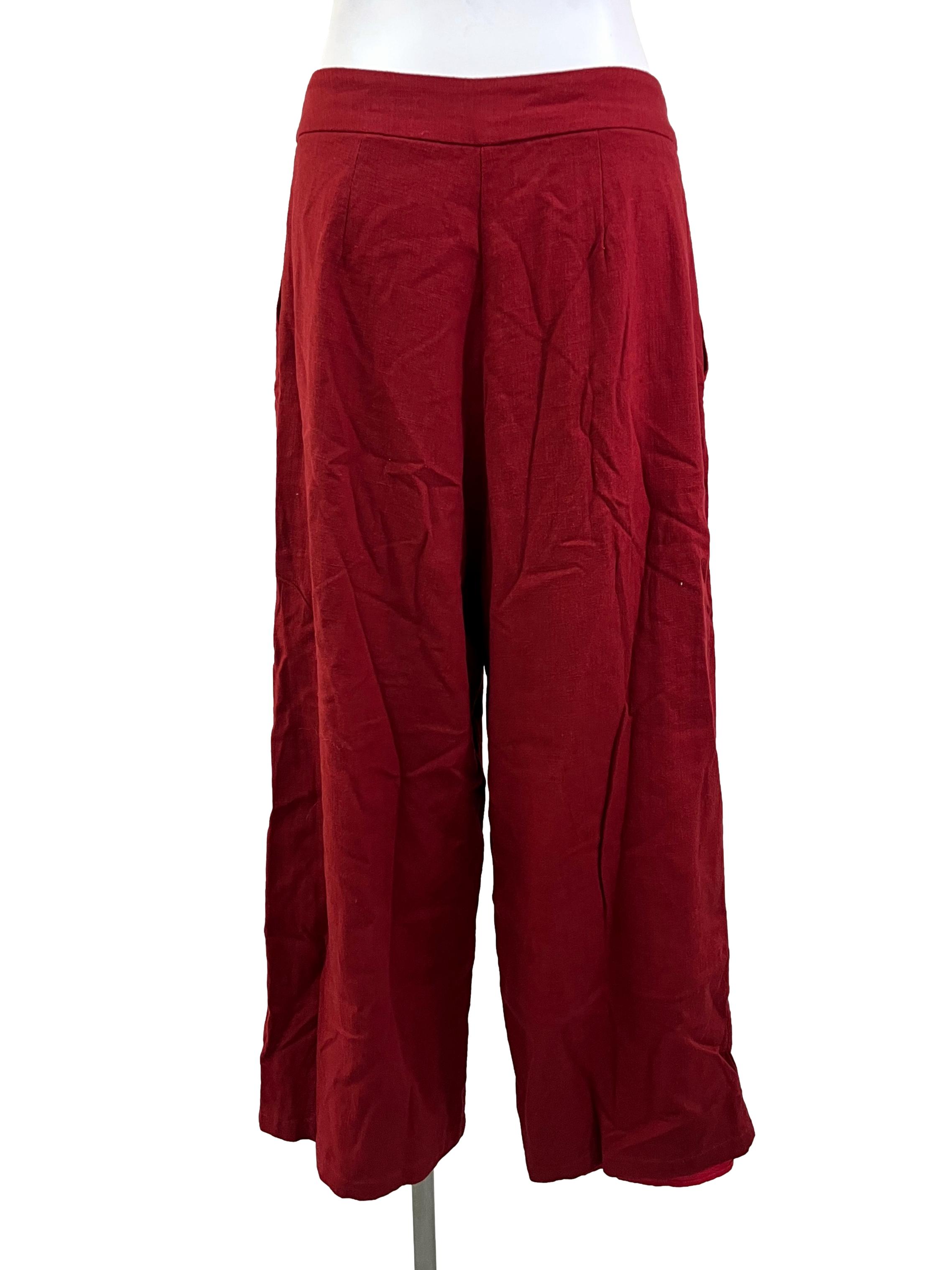Red Straight Trousers