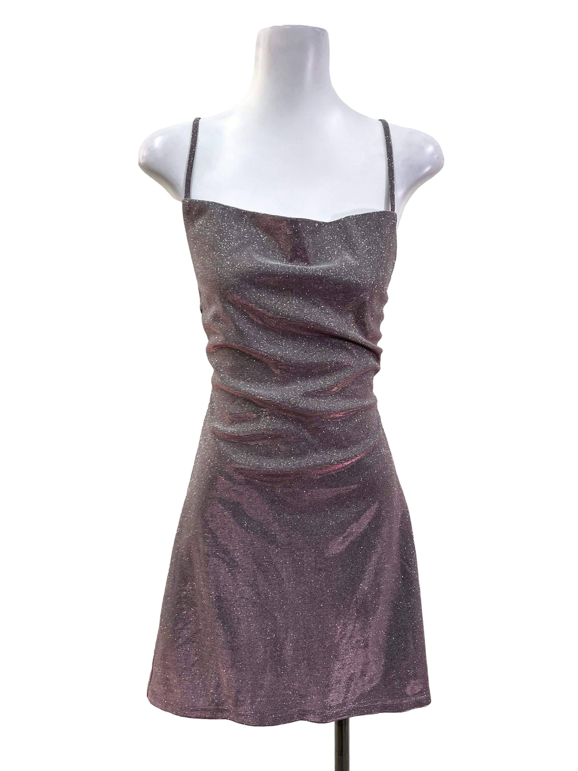 Pink Silvery Glitter Dress