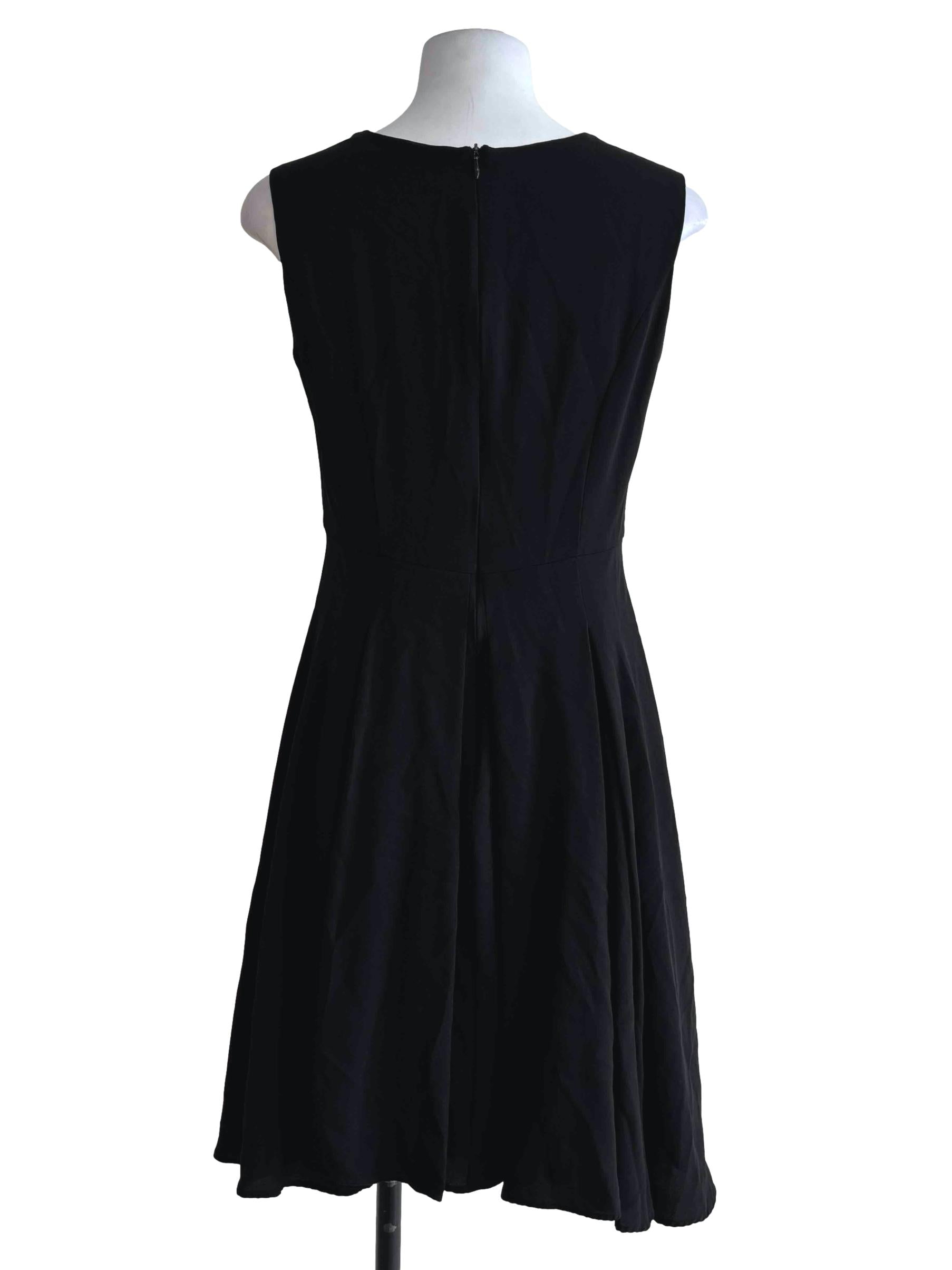 Jade Black Sleeveless Fit And Flare Dress
