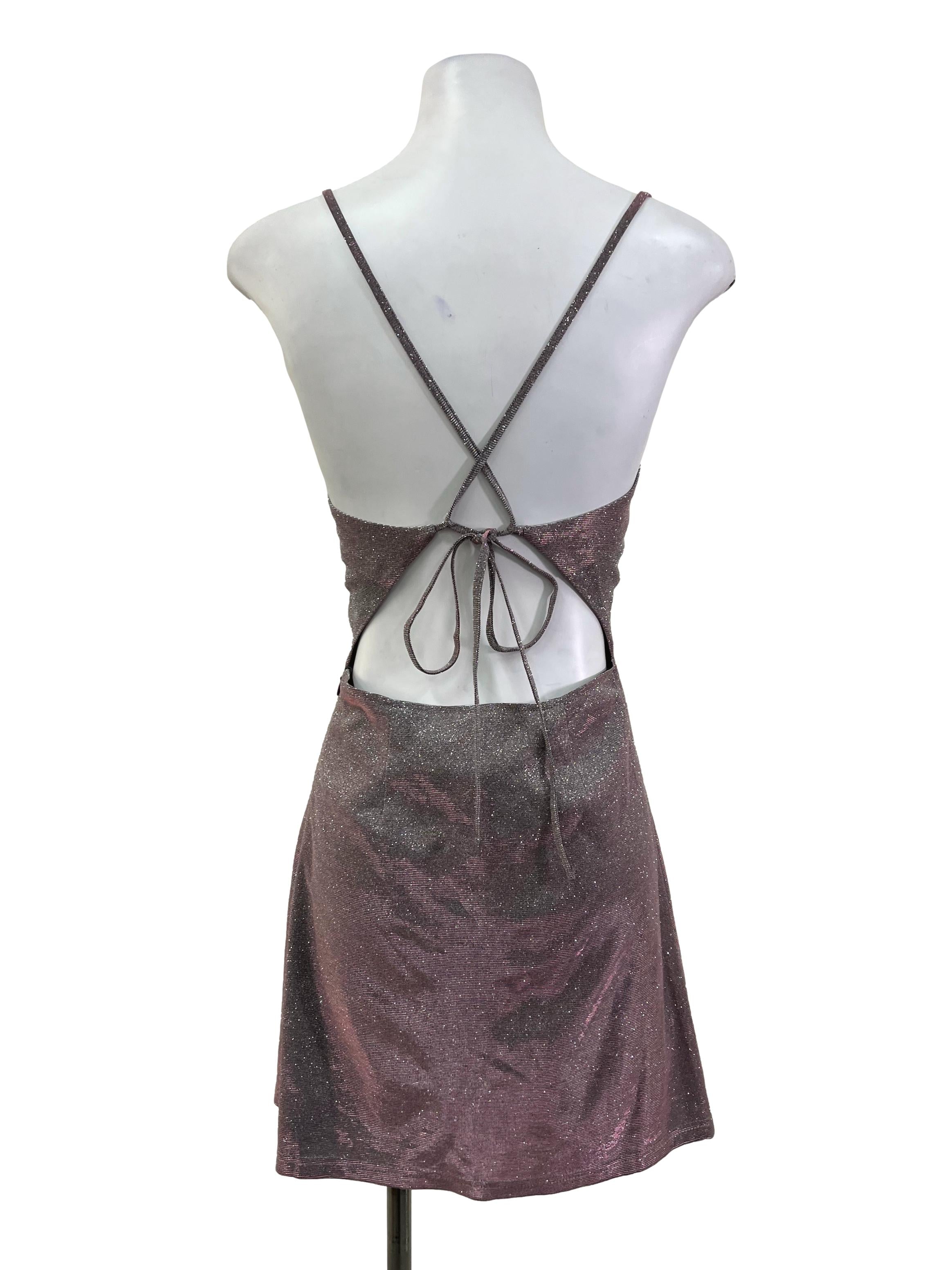 Pink Silvery Glitter Dress