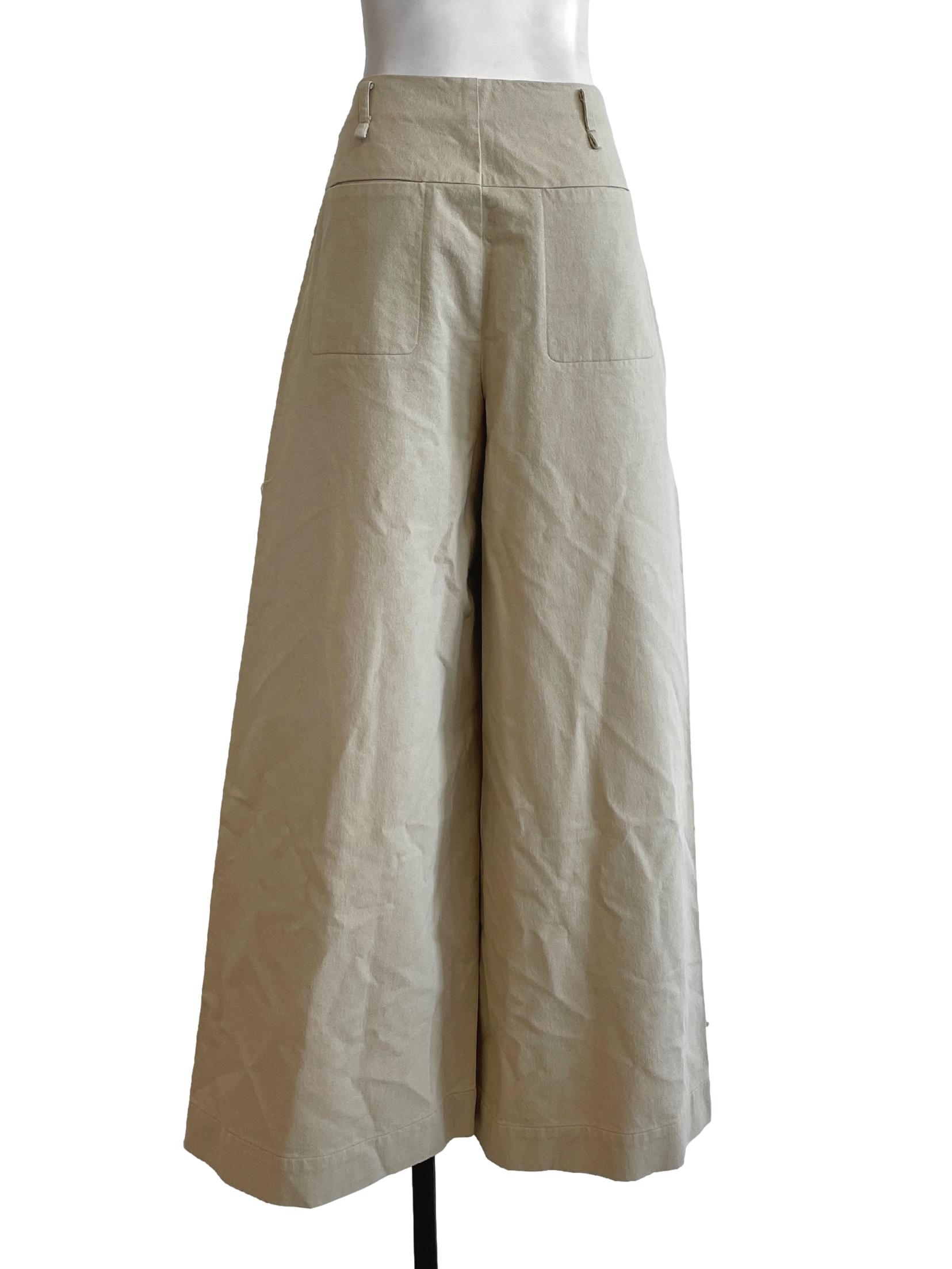 Egg Nog Yellow Wide Leg Pants