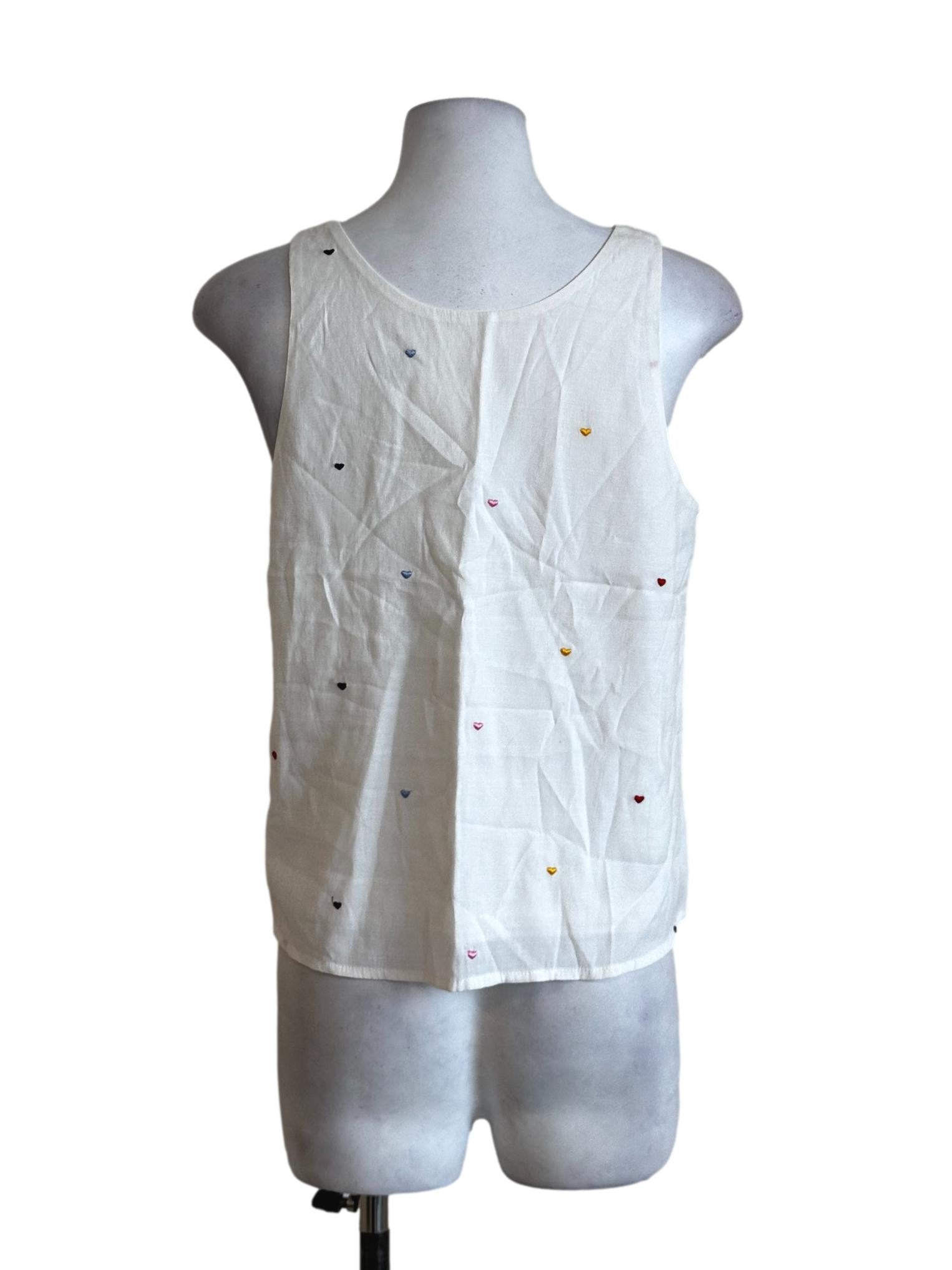 White Love Embroidered Top TCL