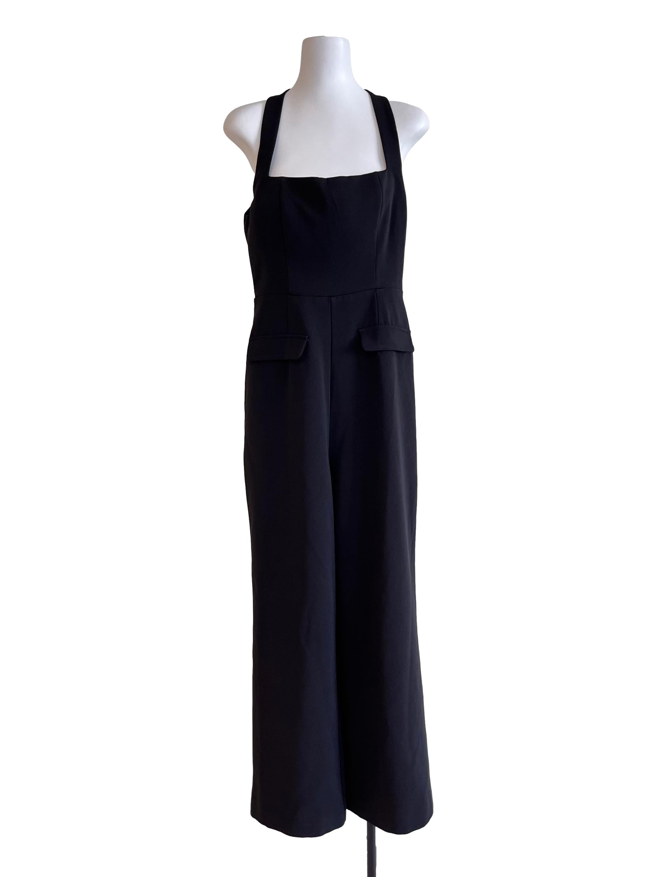 Midnight Black Square Neck Jumpsuit