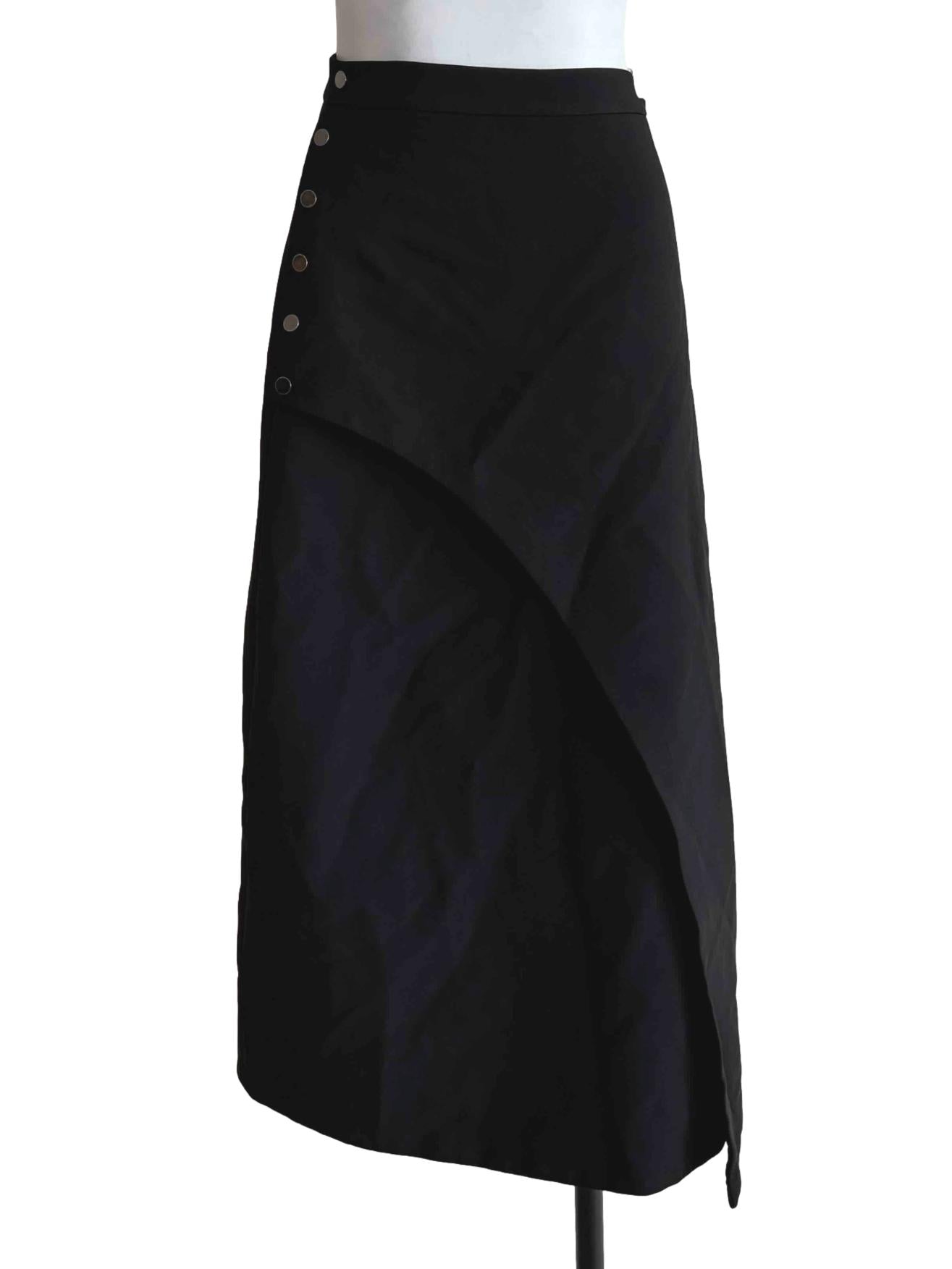 Night Black Drape Skirt