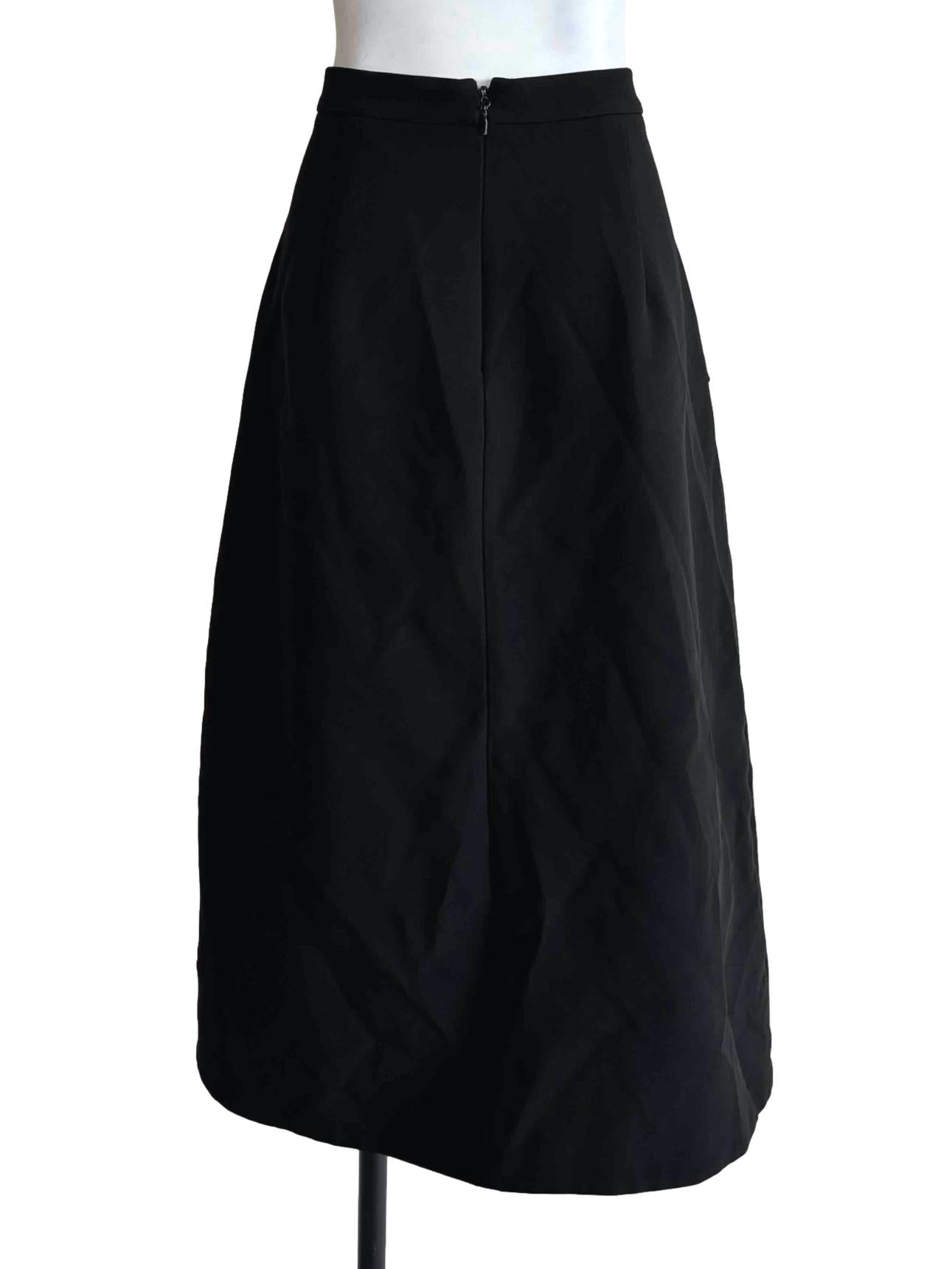Night Black Drape Skirt
