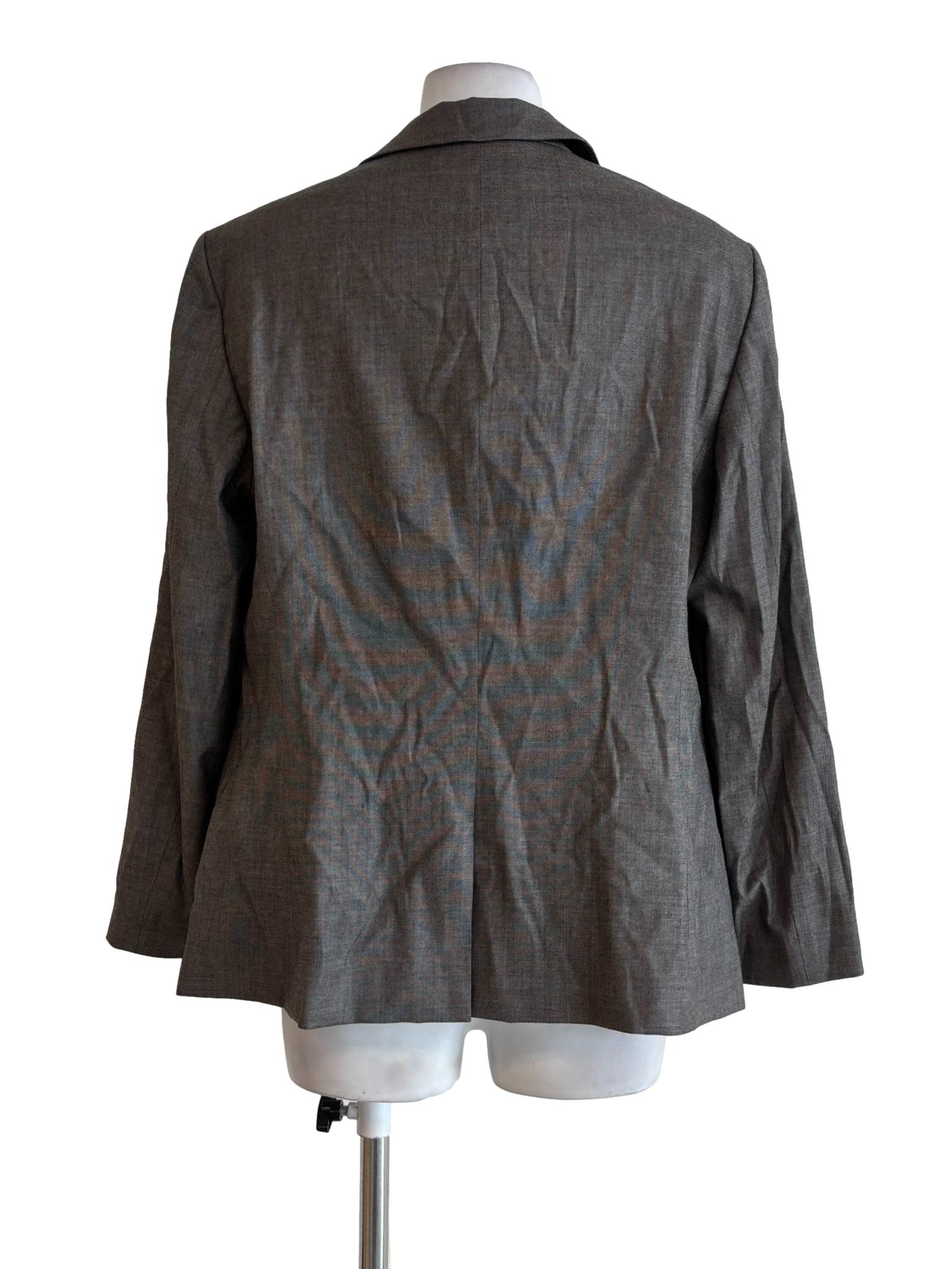 Buff Brown Button Blazer