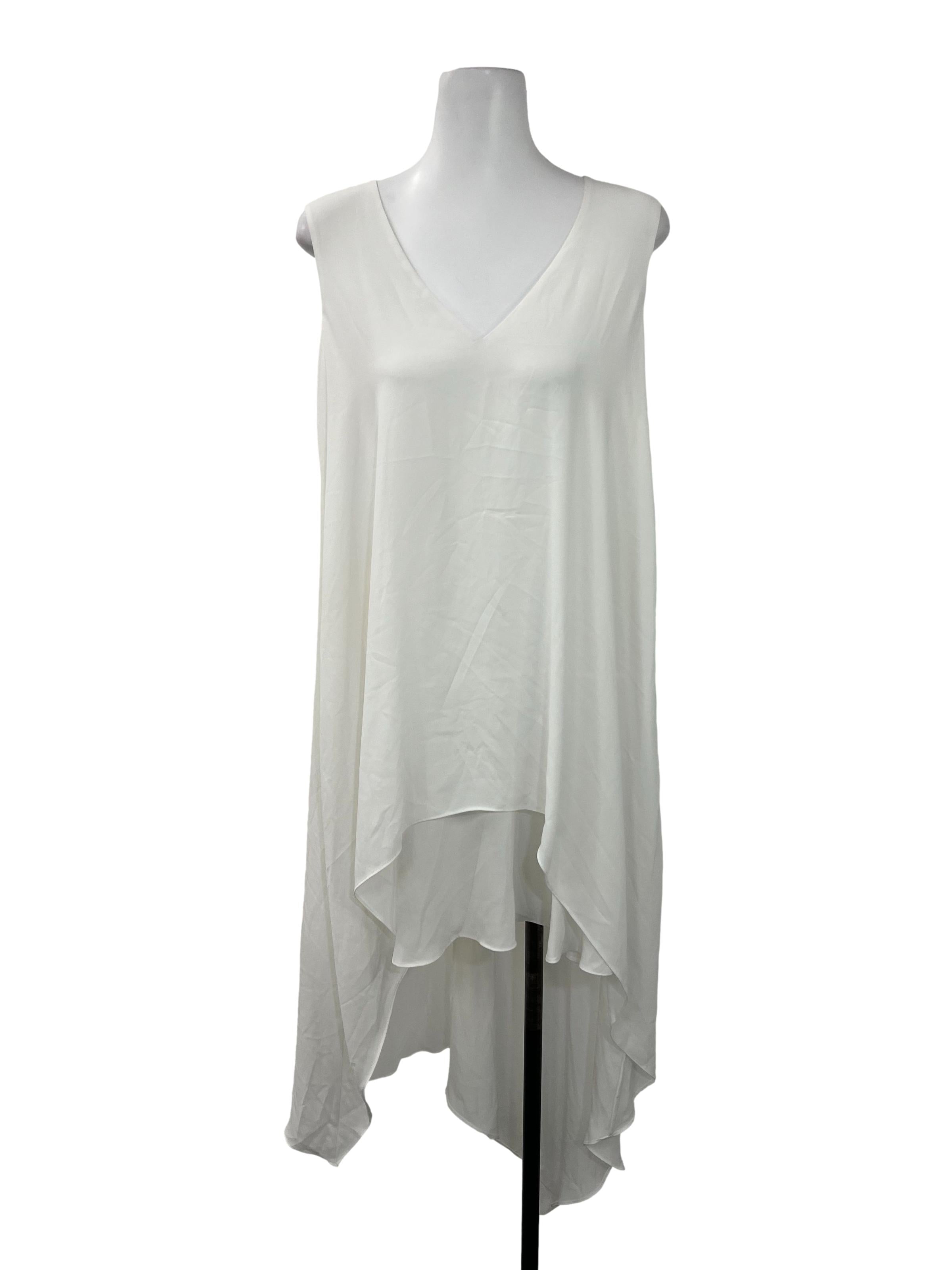 White V Neck Dress