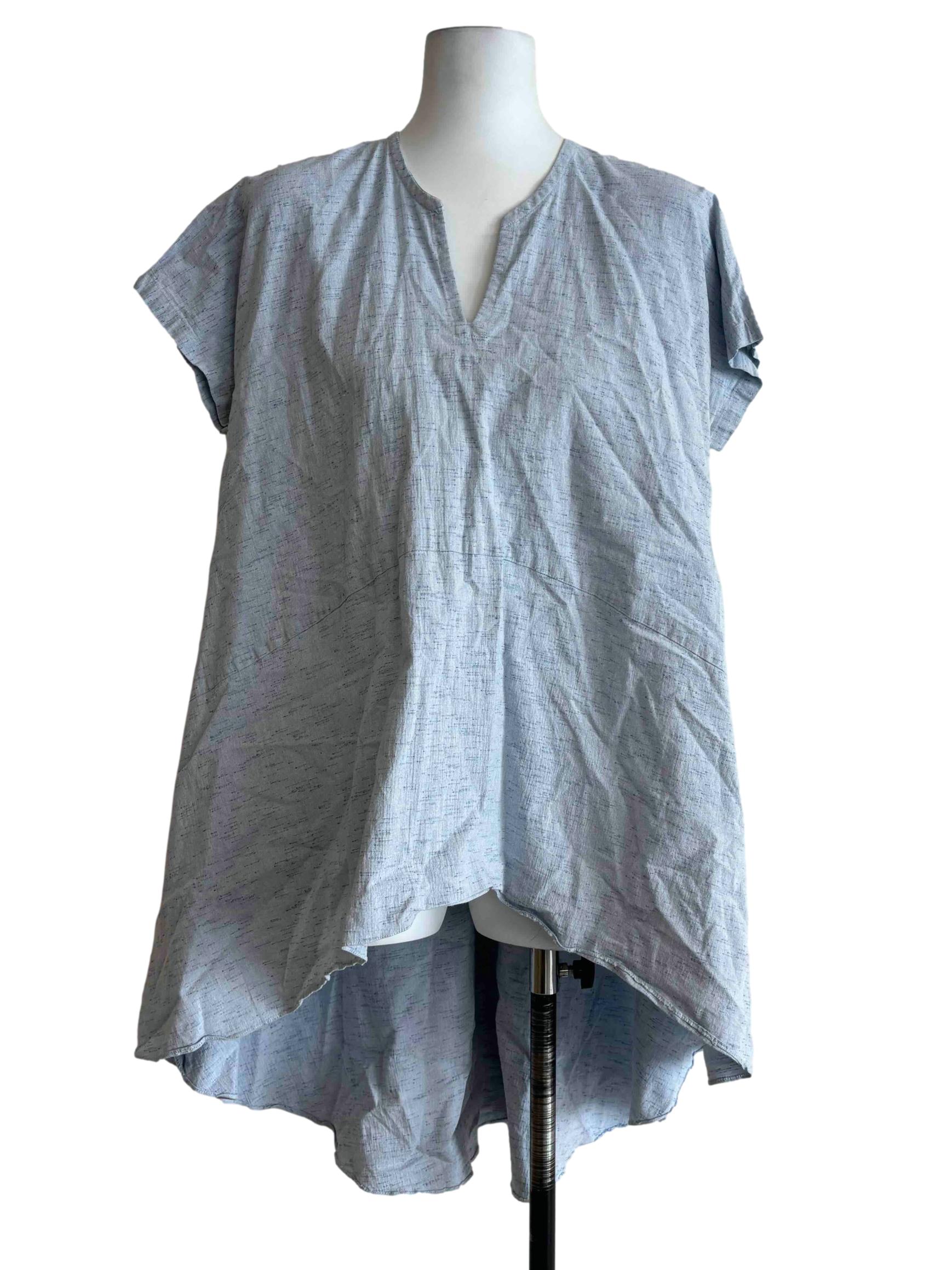 Baby Blue High Low Blouse