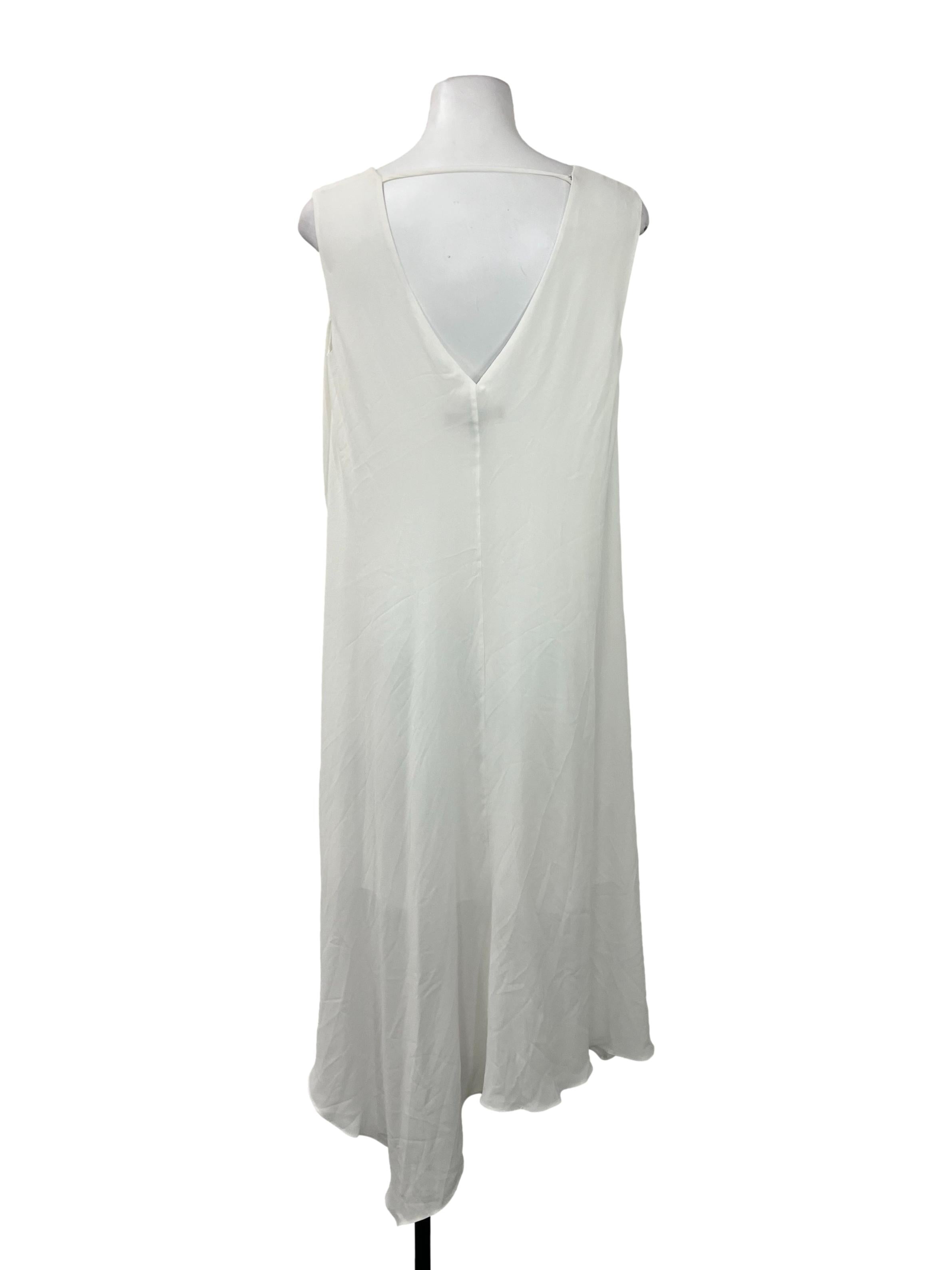 White V Neck Dress