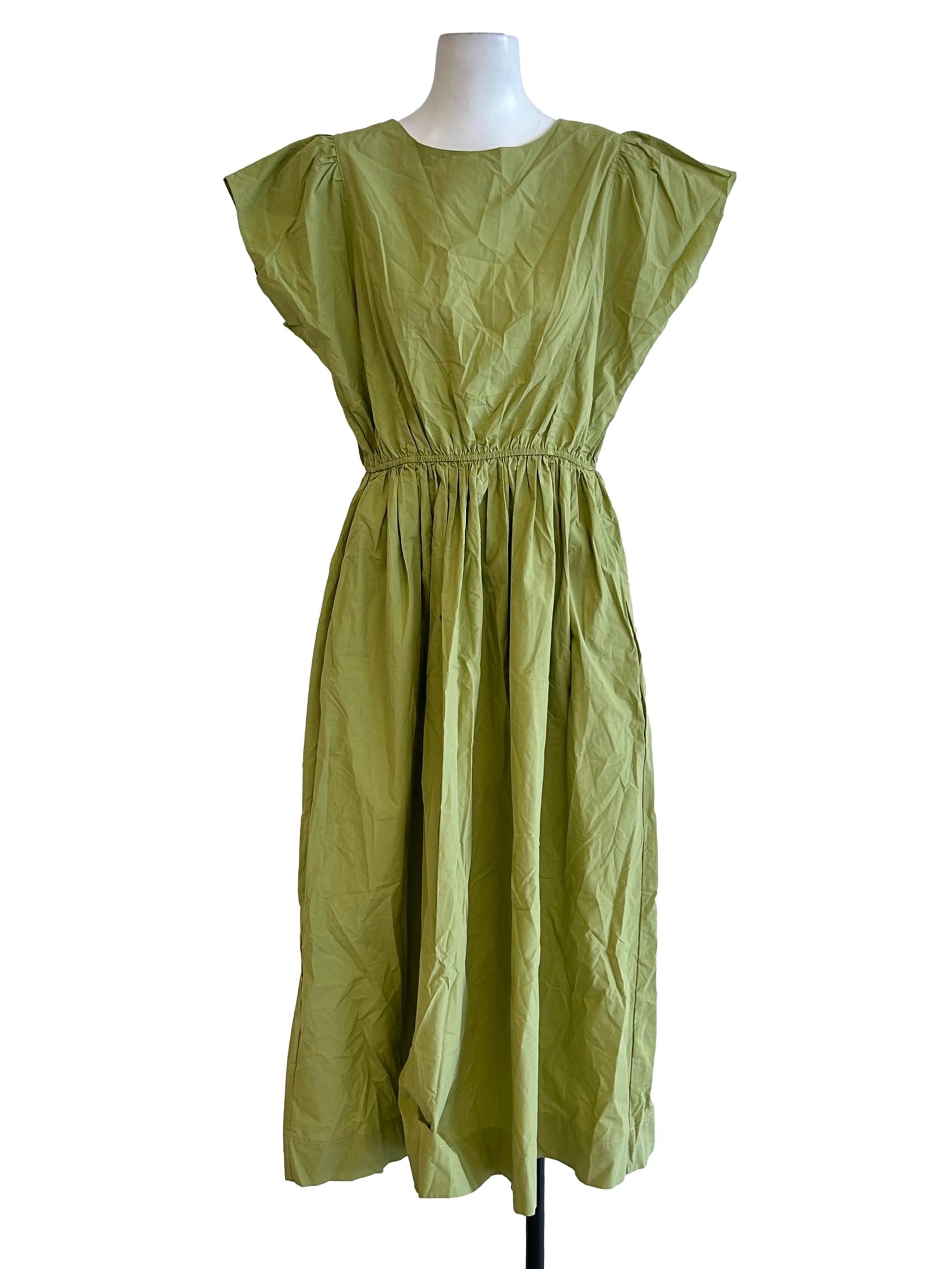 Matcha Green Elastic Waist Dress