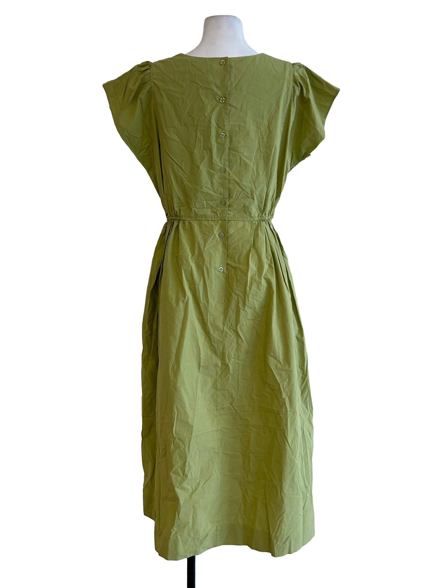 Matcha Green Elastic Waist Dress