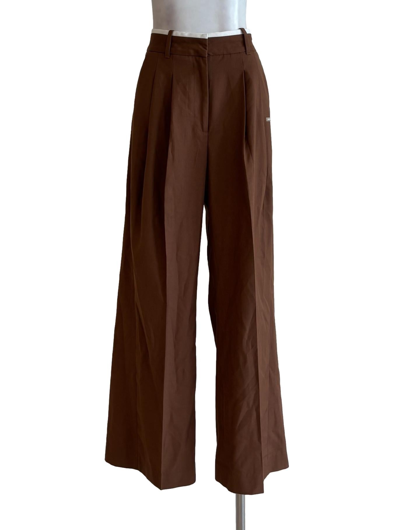 Chocolate Relaxed Suit Pants