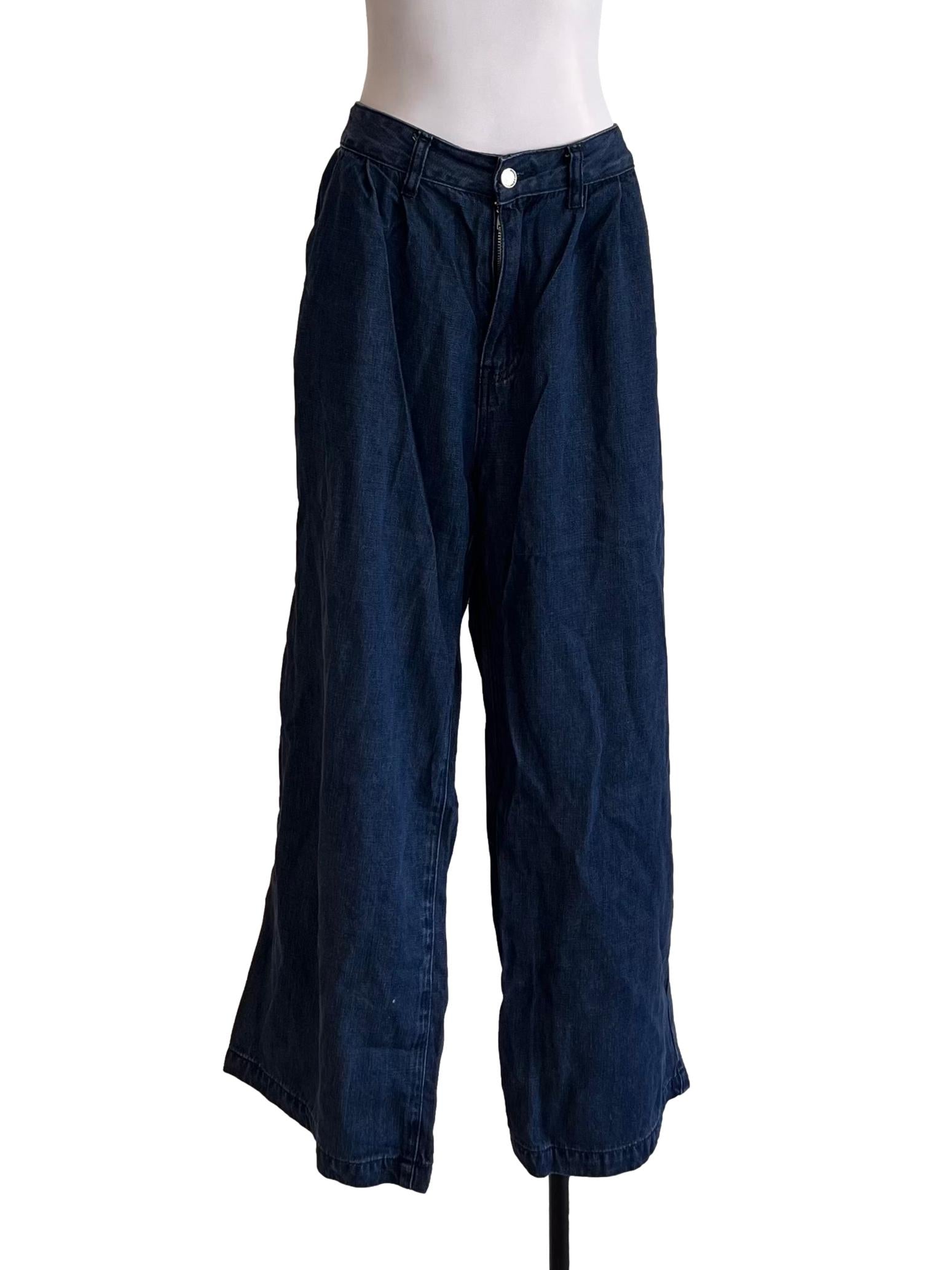 Dark Denim Wide Leg Jeans