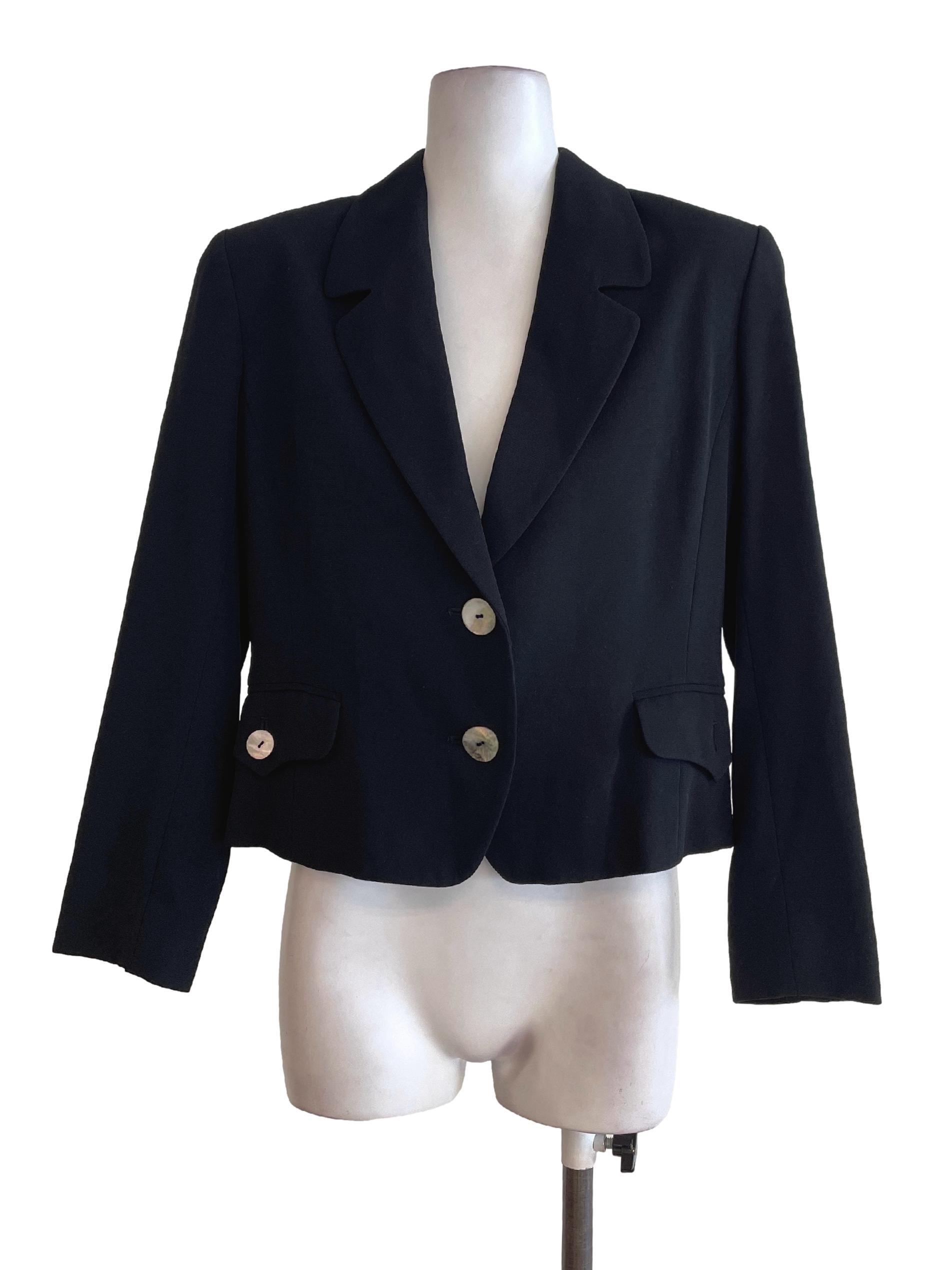 Black Plain Outerwear