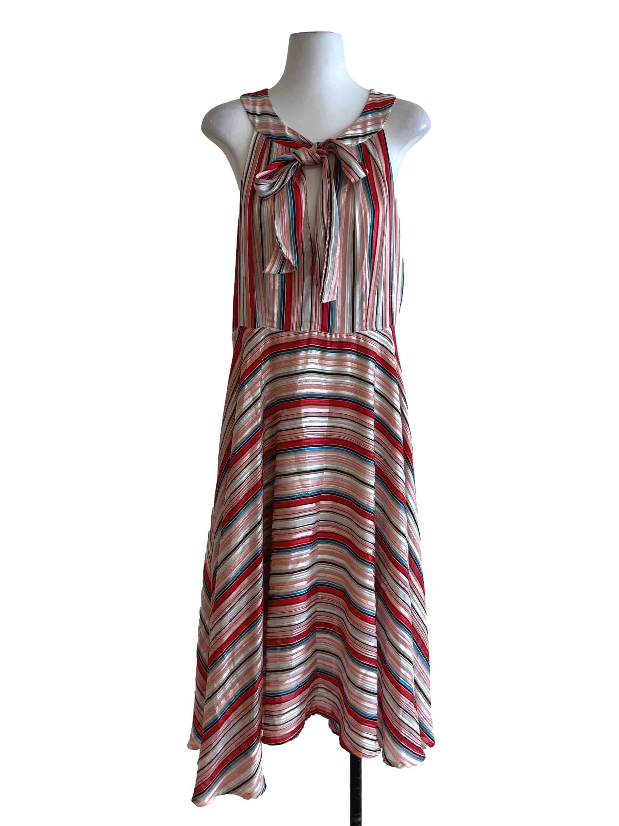 Pink Bengal Stripe A-Line Dress