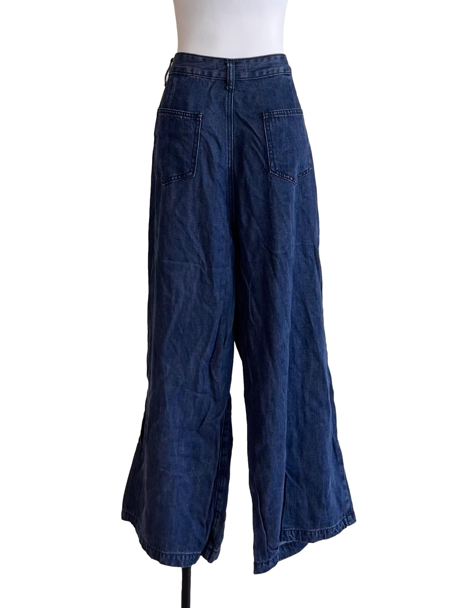 Dark Denim Wide Leg Jeans
