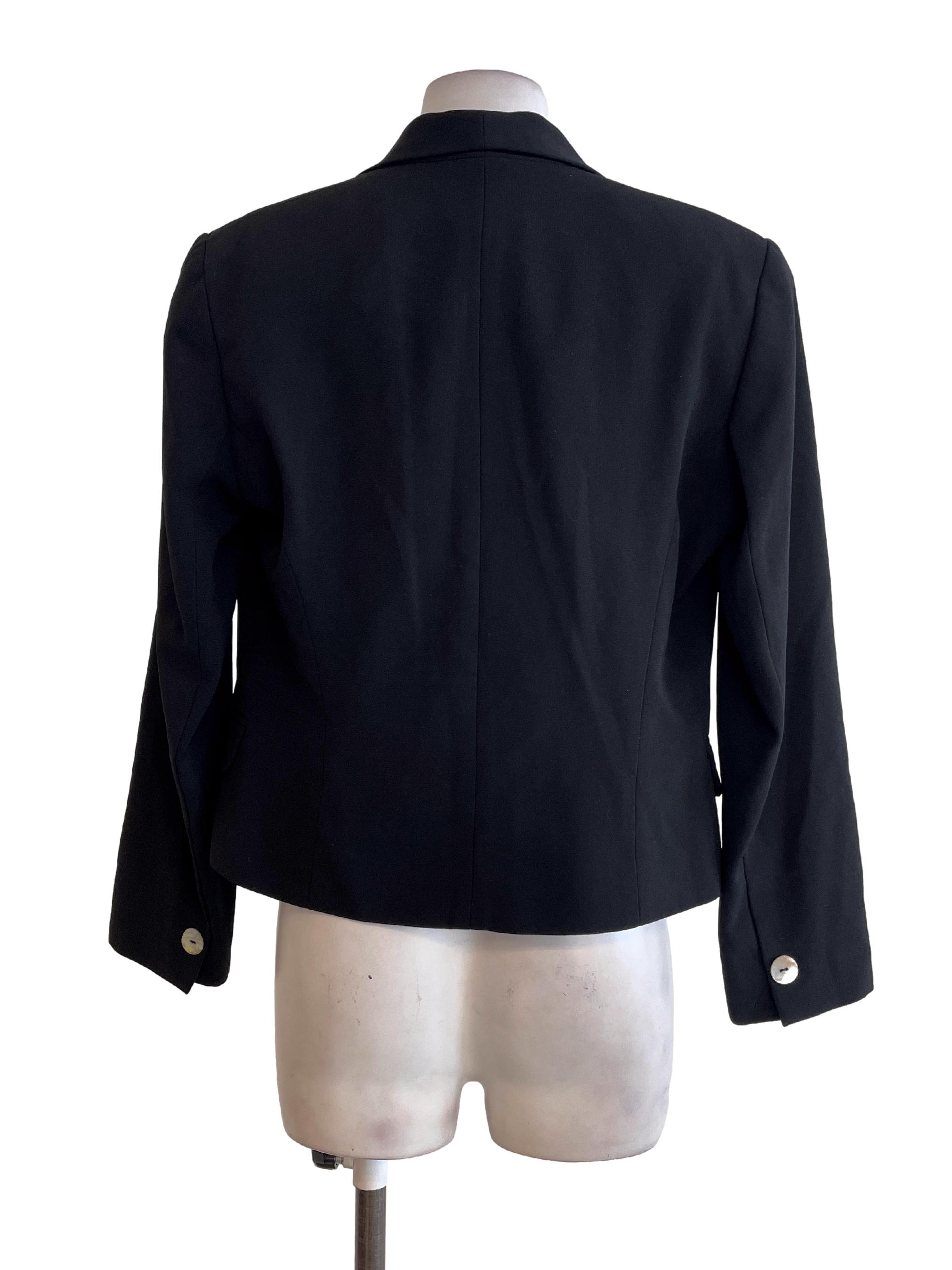 Black Plain Outerwear