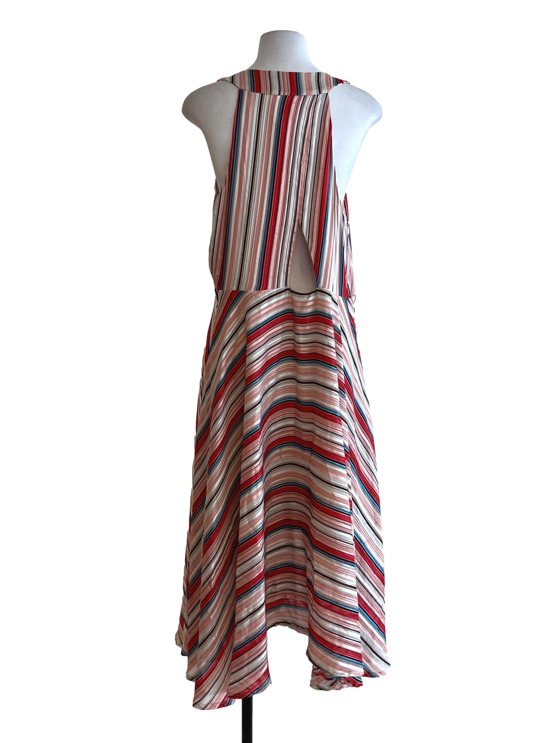 Pink Bengal Stripe A-Line Dress
