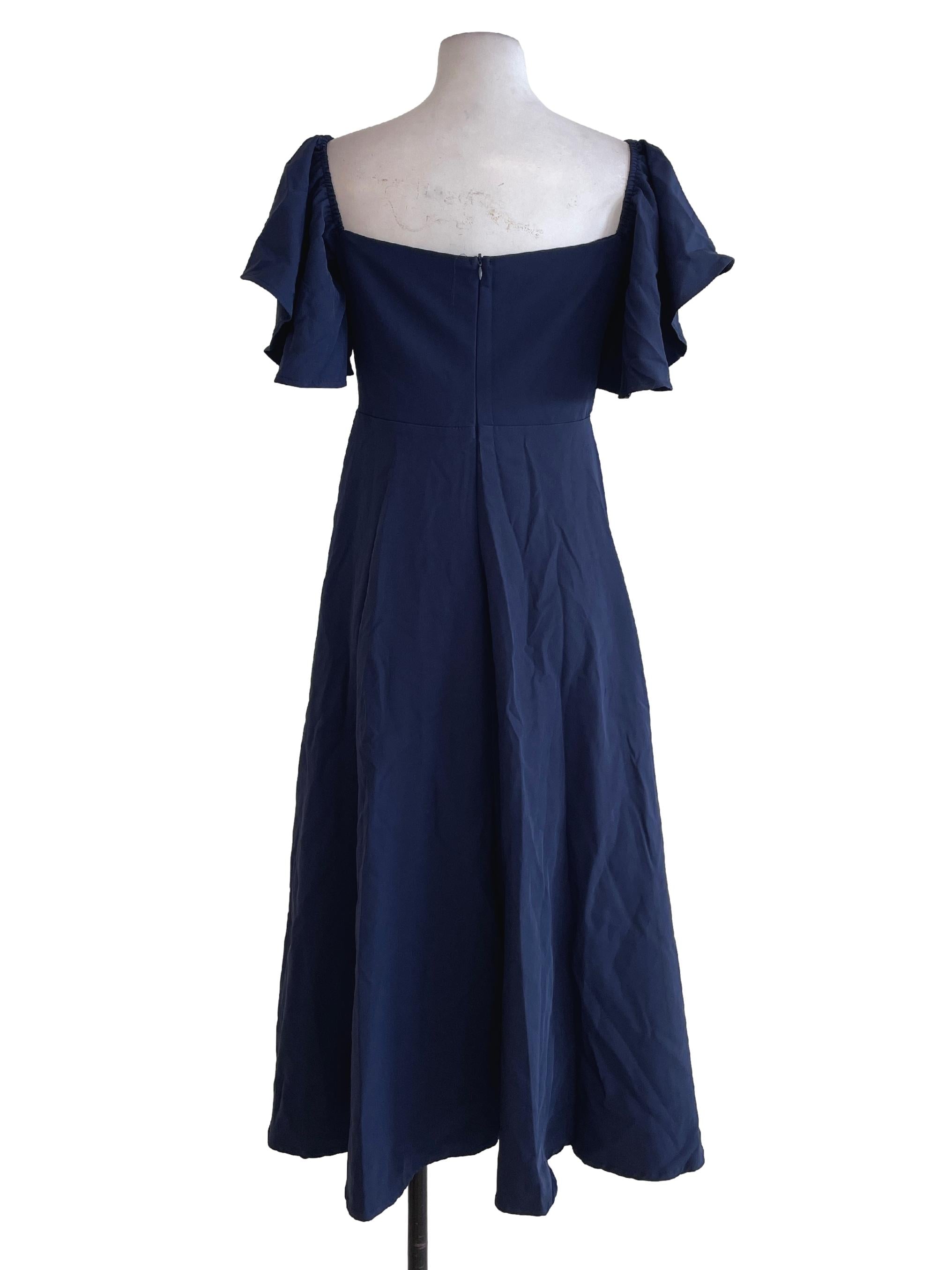 Peacock Blue Plain Dress