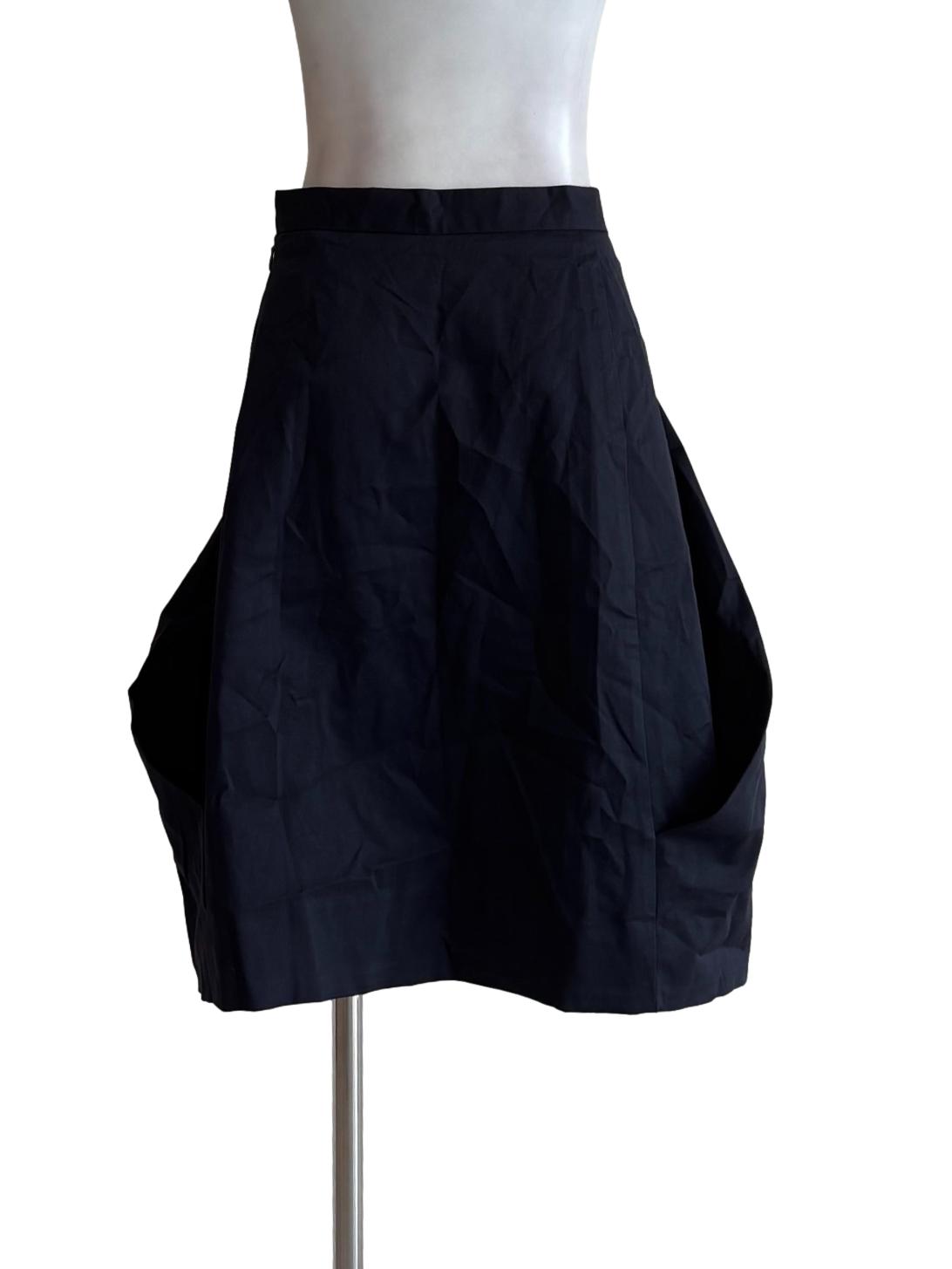 Blue Black Cotton Skirt