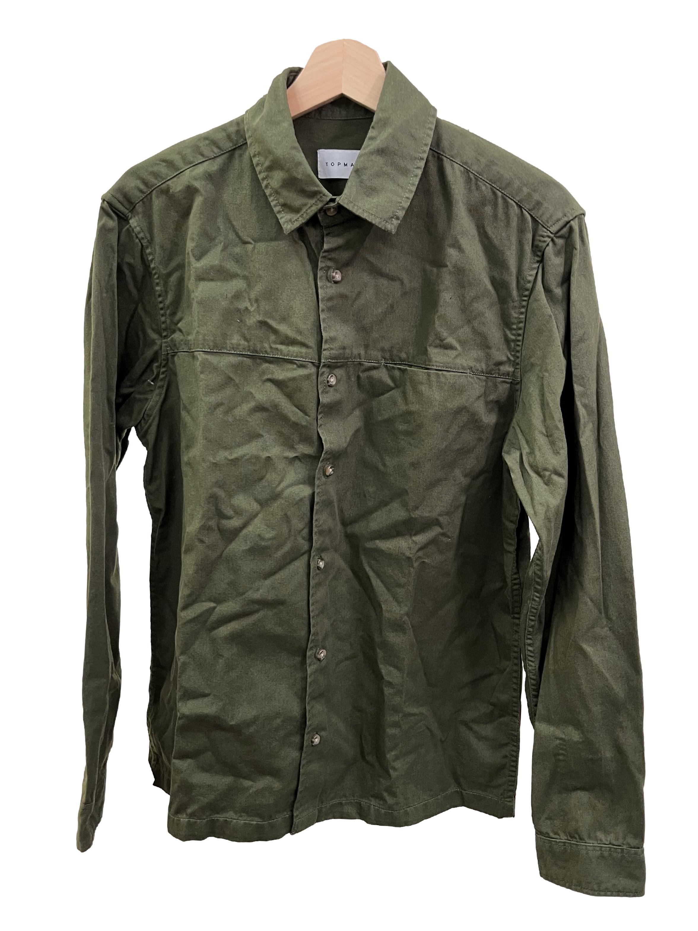 Olive Green Button Down Shirt