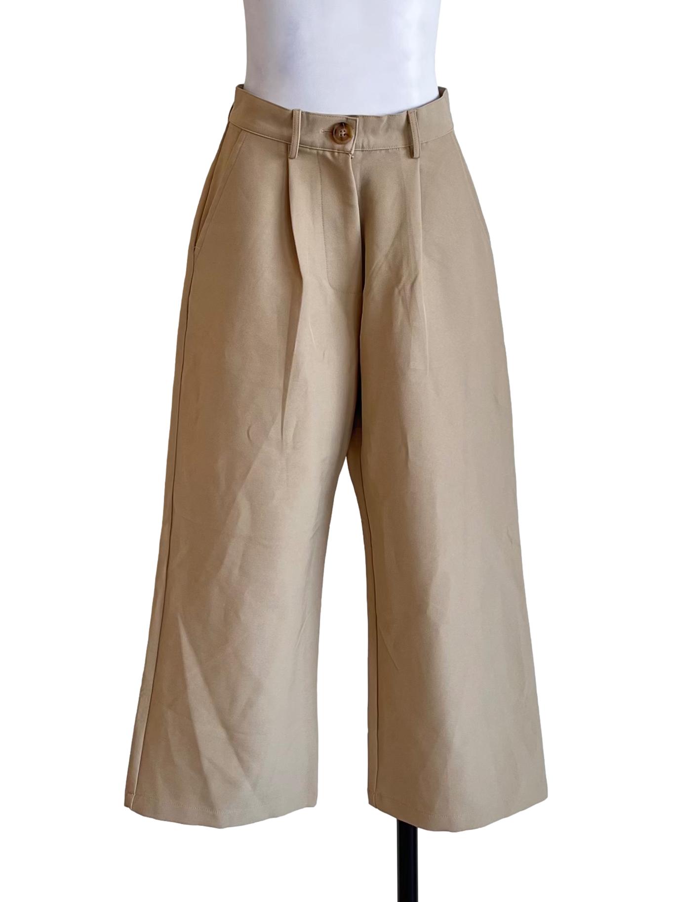 Warm Olive Culottes Pants
