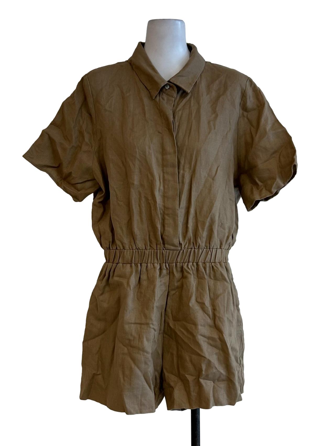 Tortilla Brown Shirt Romper OSN