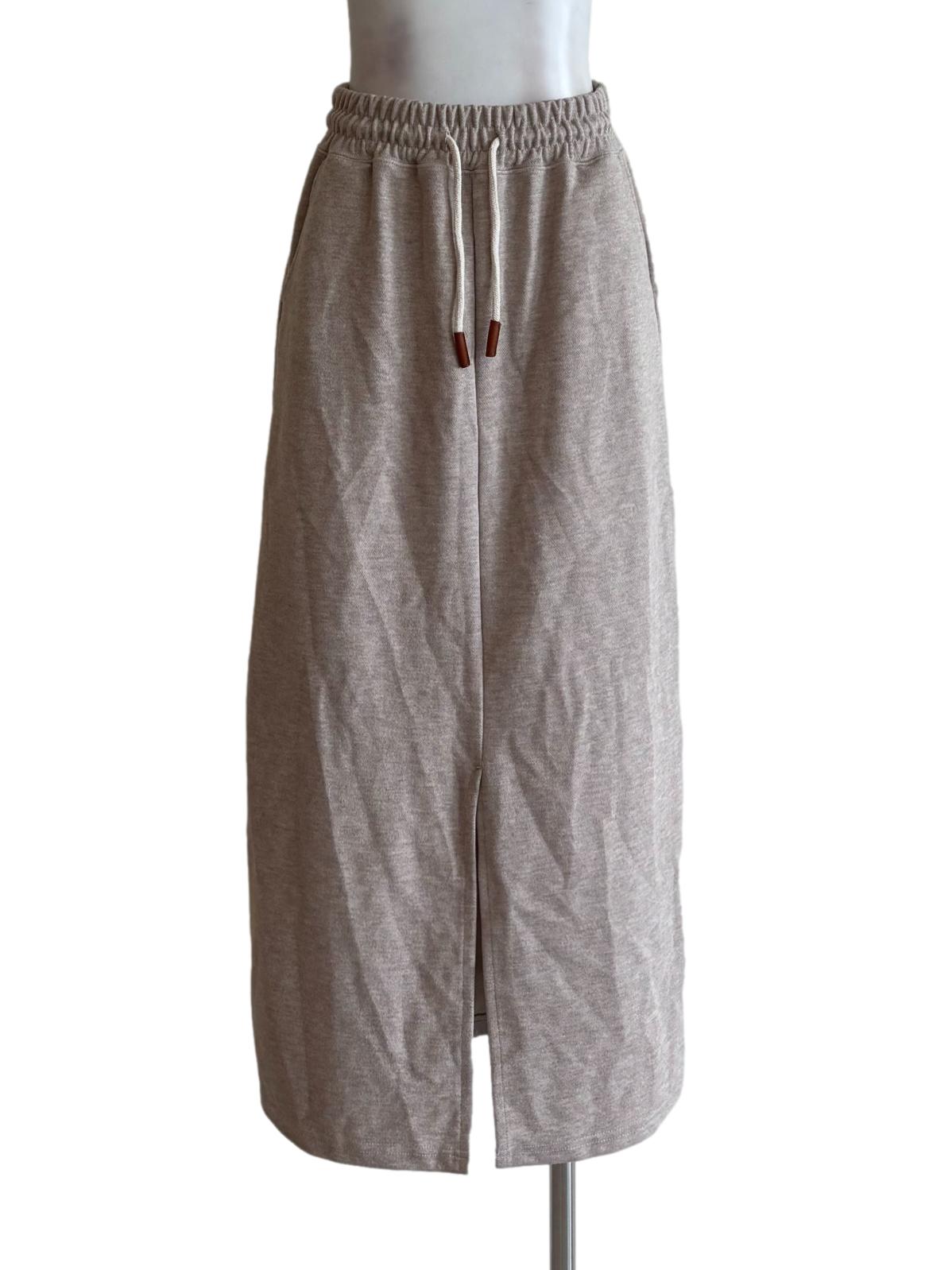 Almond Brown Casual Skirt