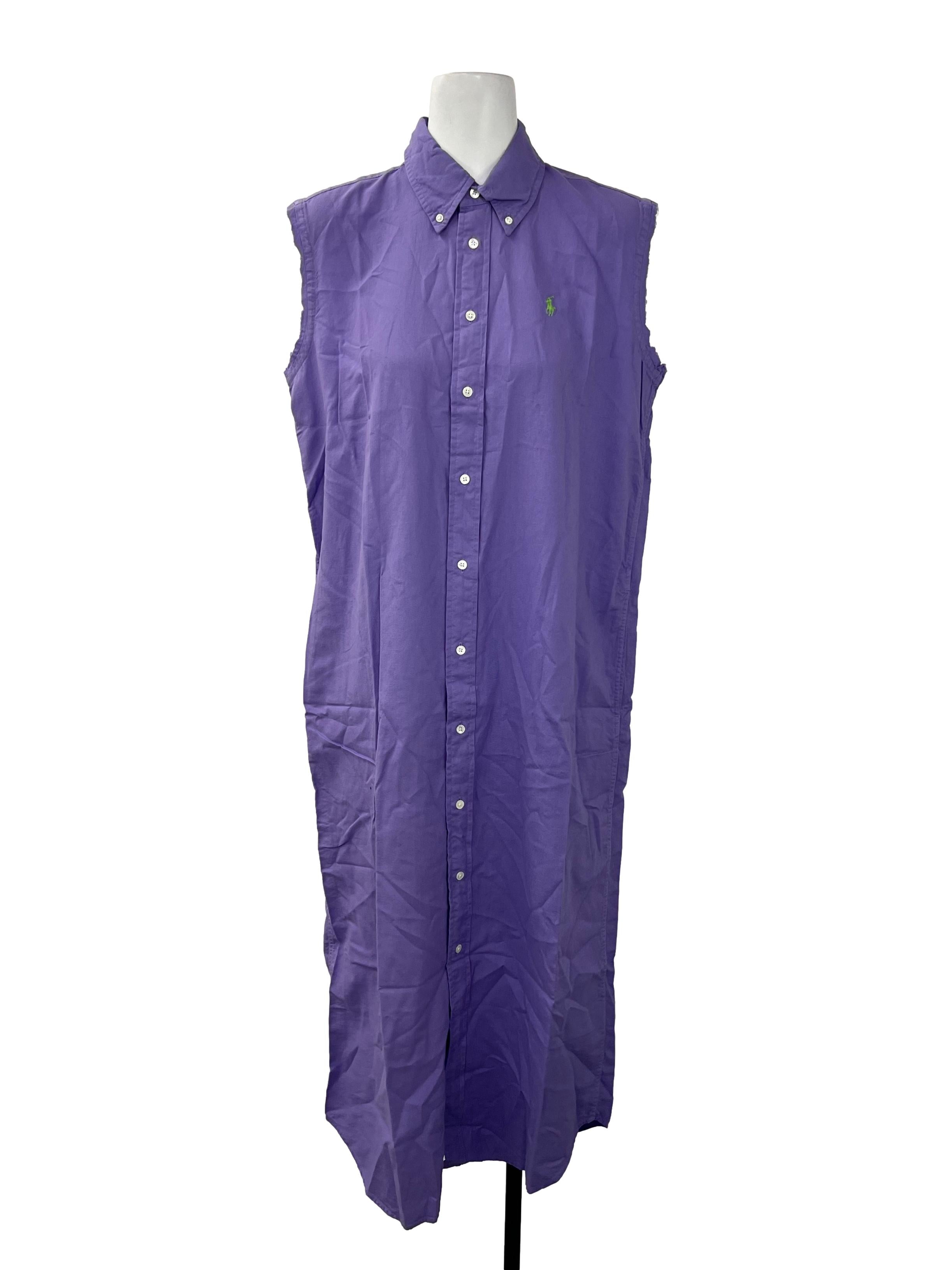 Dark Violet Collared Dress
