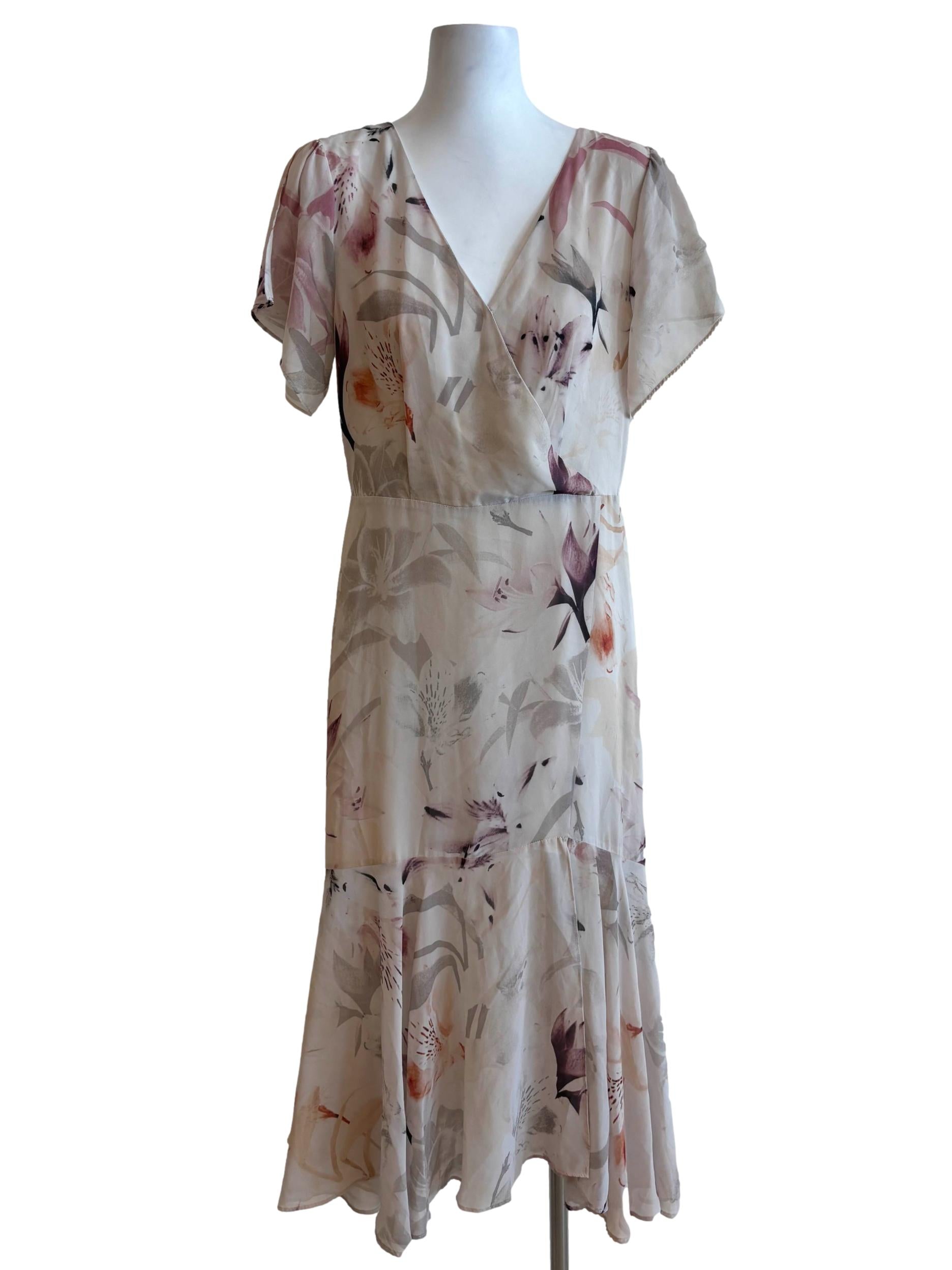 Merino Drop Waist Floral Sundress