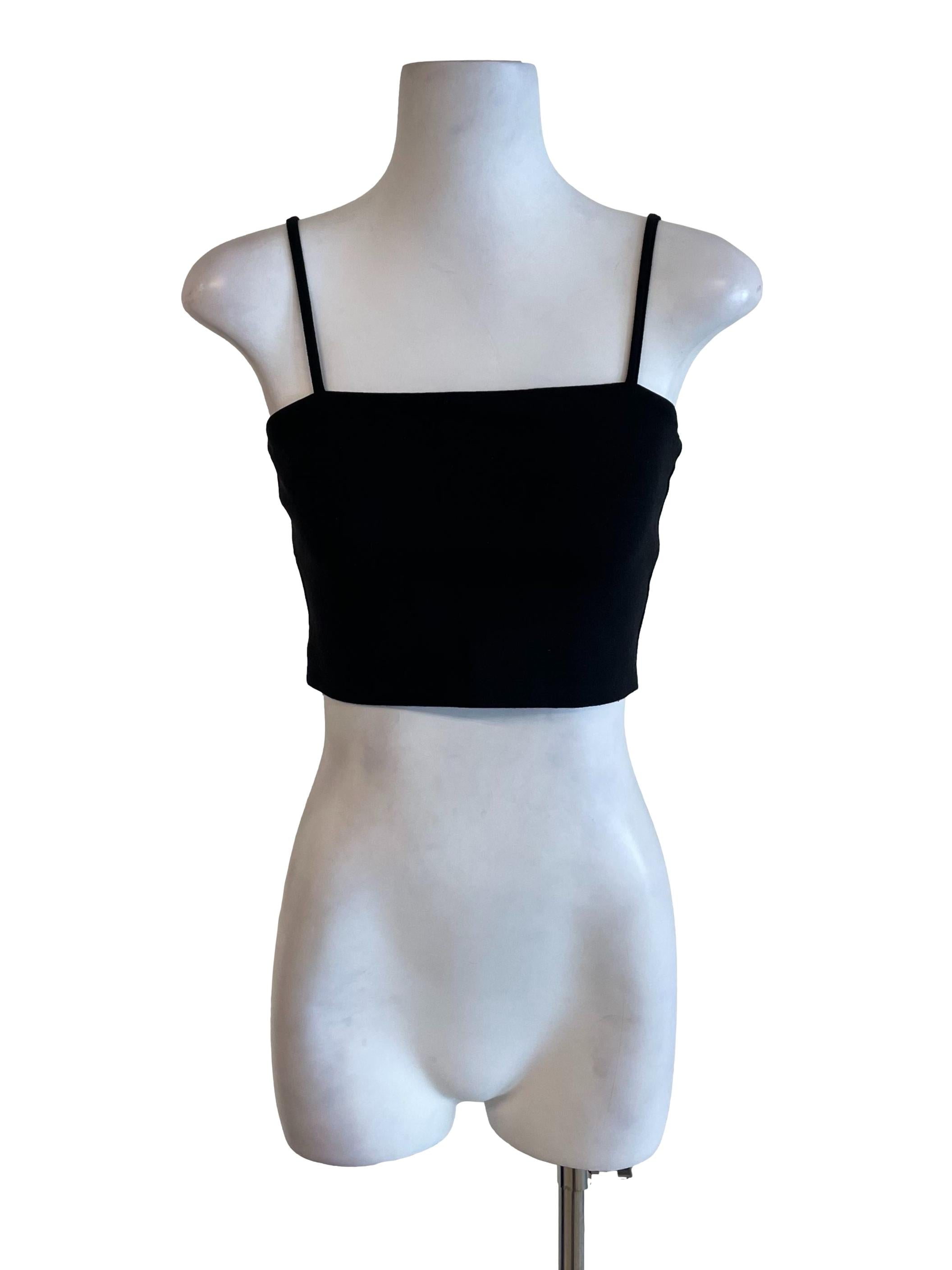 Black Square Neck Tube Camisole