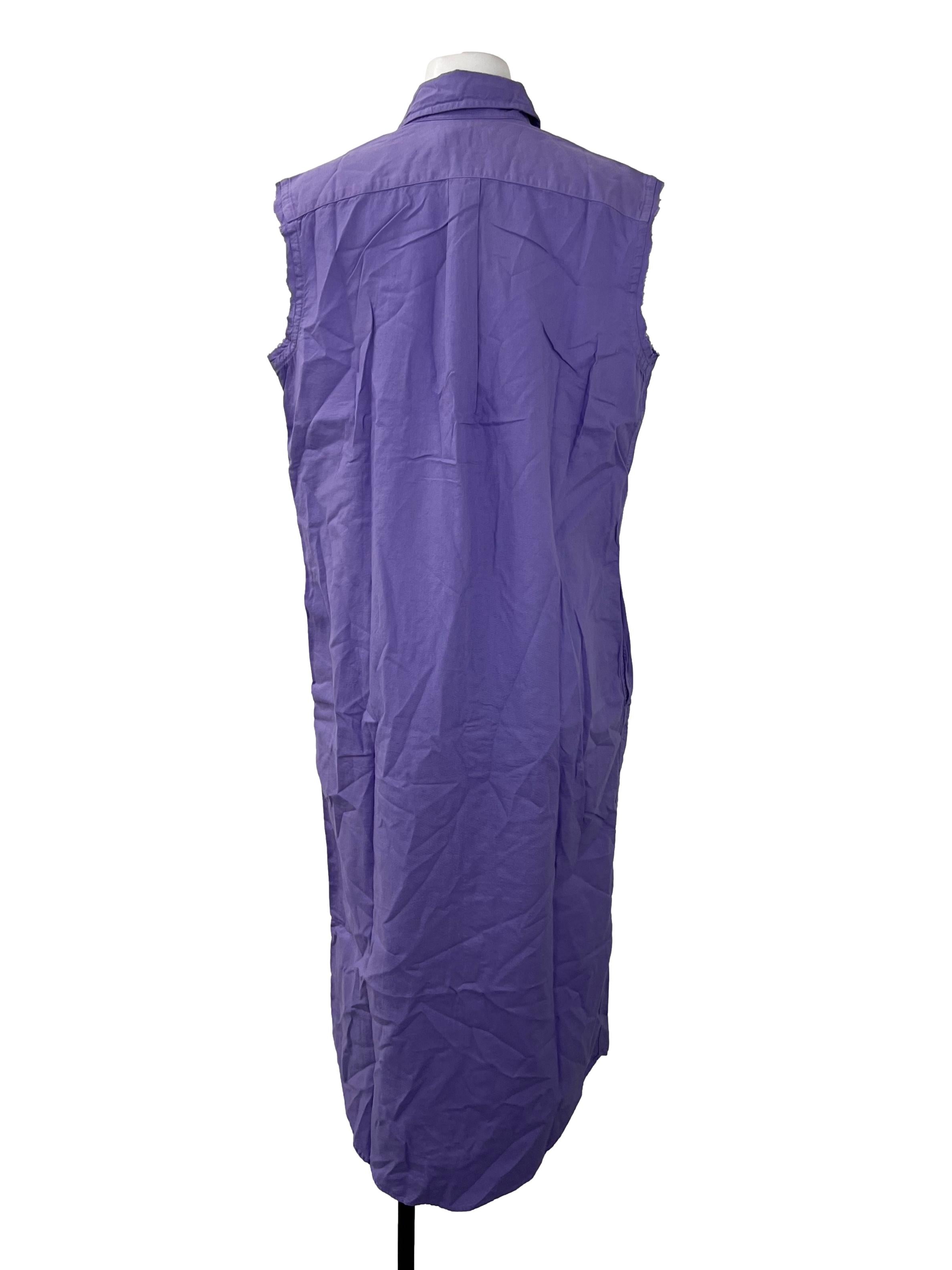 Dark Violet Collared Dress