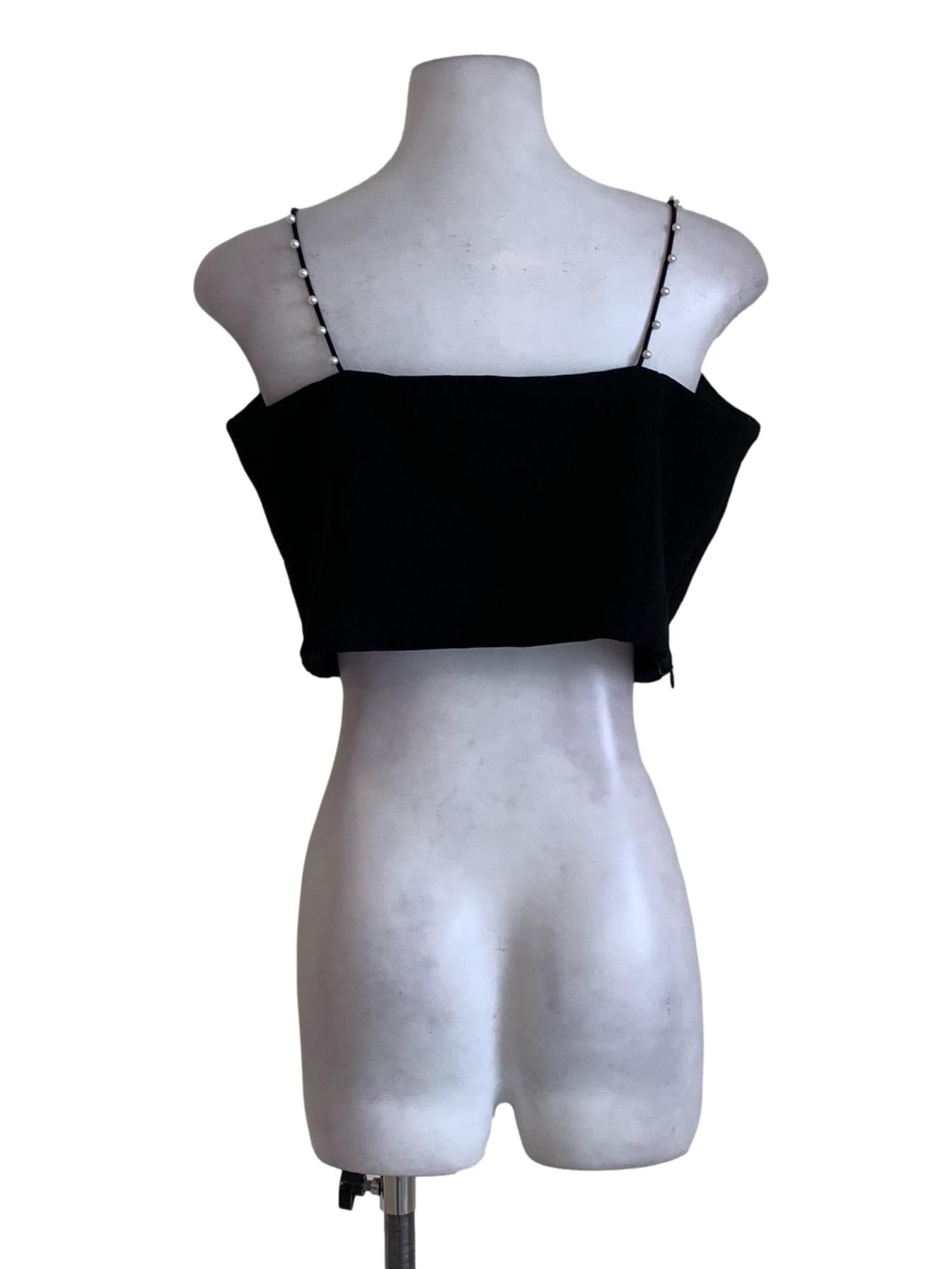Black Spaghetti Strap Sleeveless Top