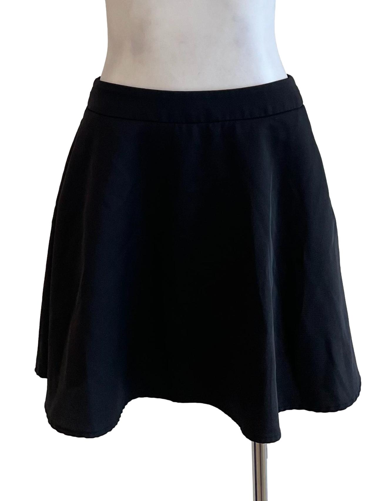 Black Tie Knot Flip Skirt