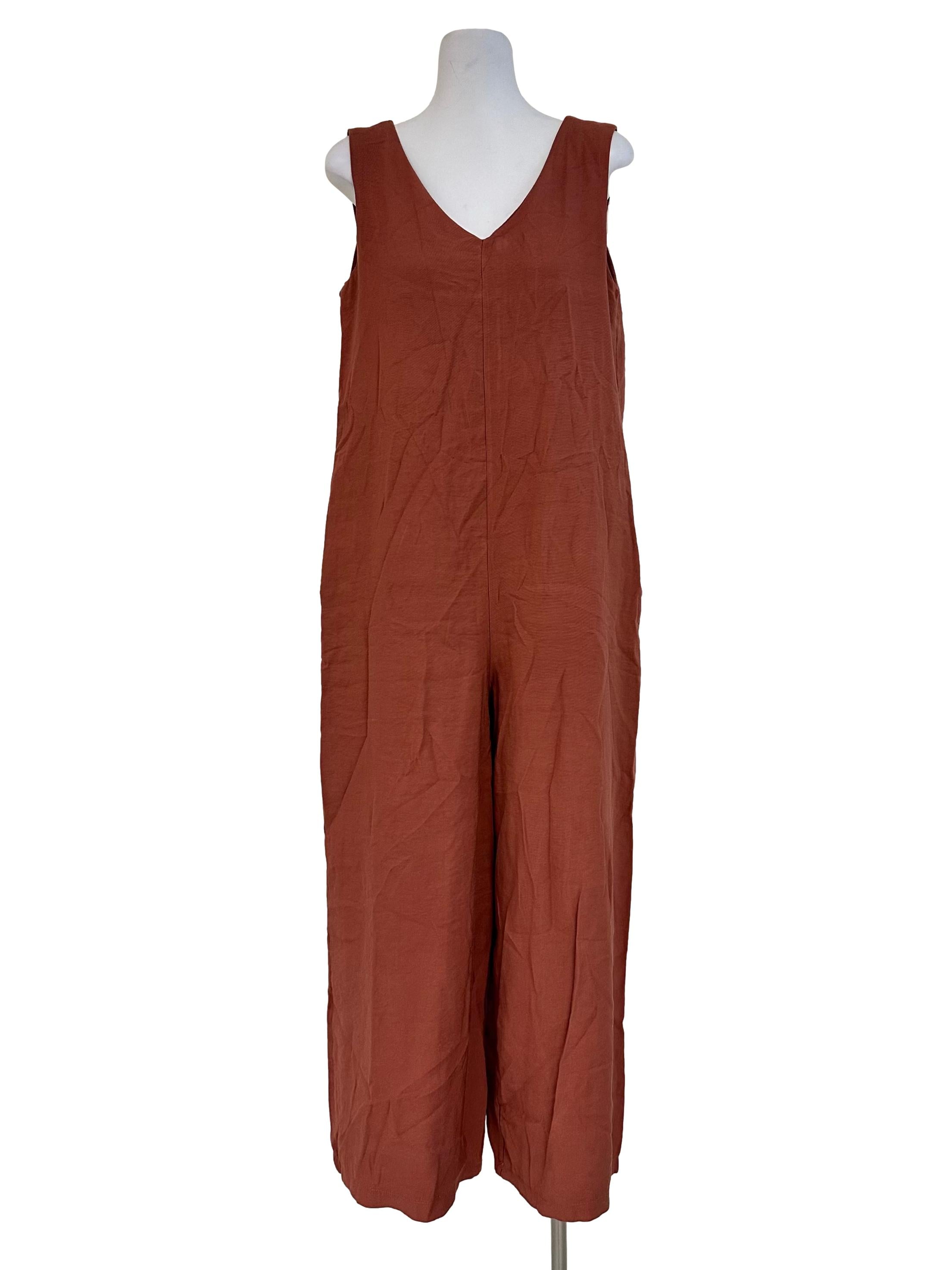 Yam Orange Sleeveless Jumpsuit TEM