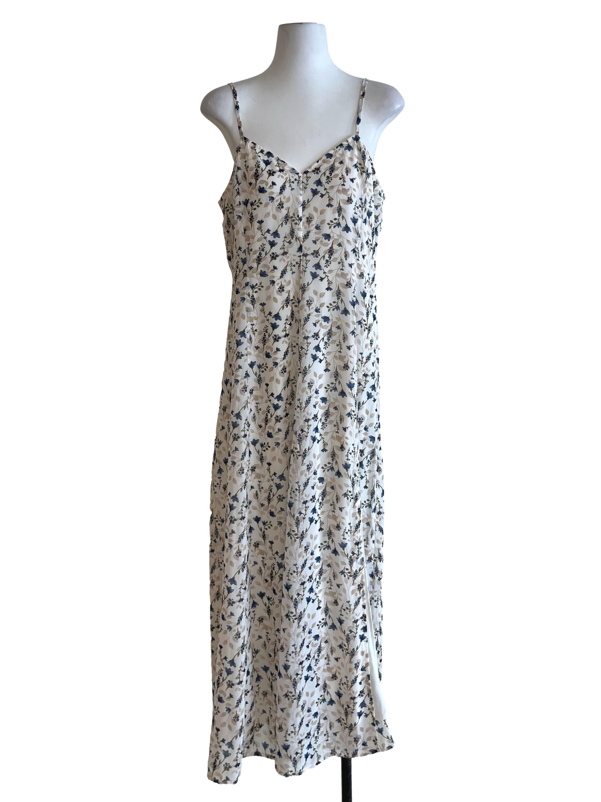 White Floral A-Line Dress