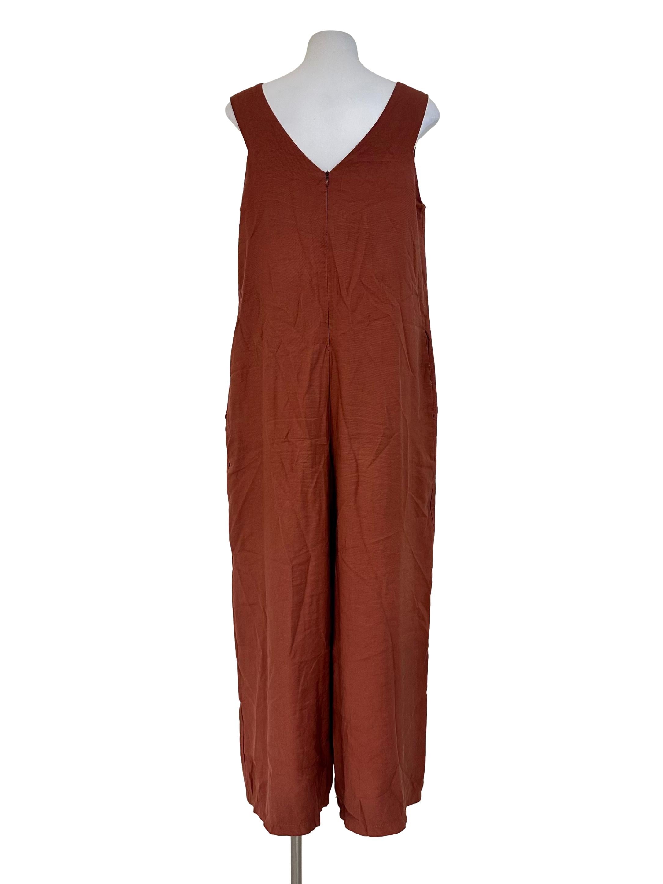 Yam Orange Sleeveless Jumpsuit TEM
