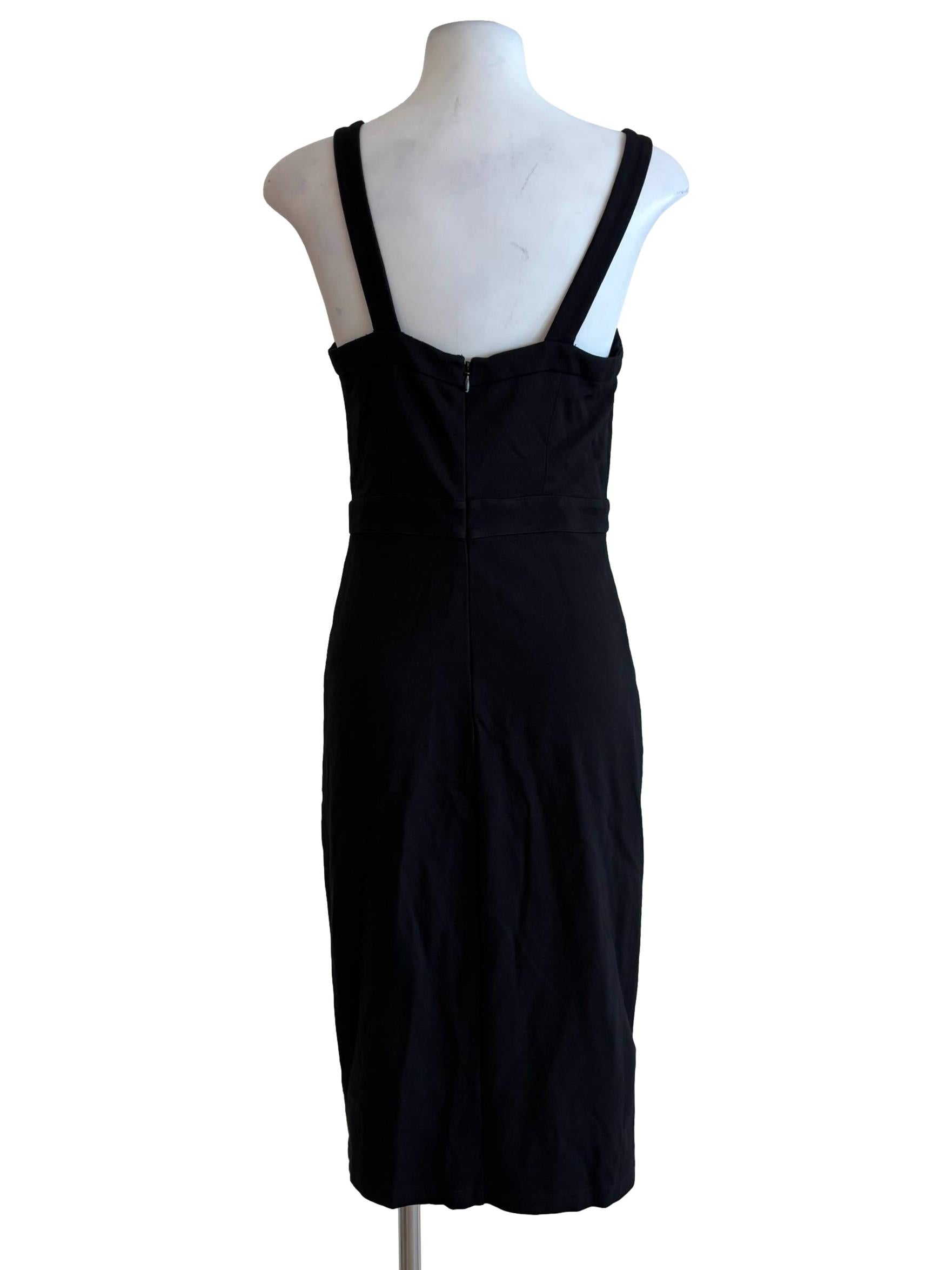 Night Black Square Neck Sheath Dress